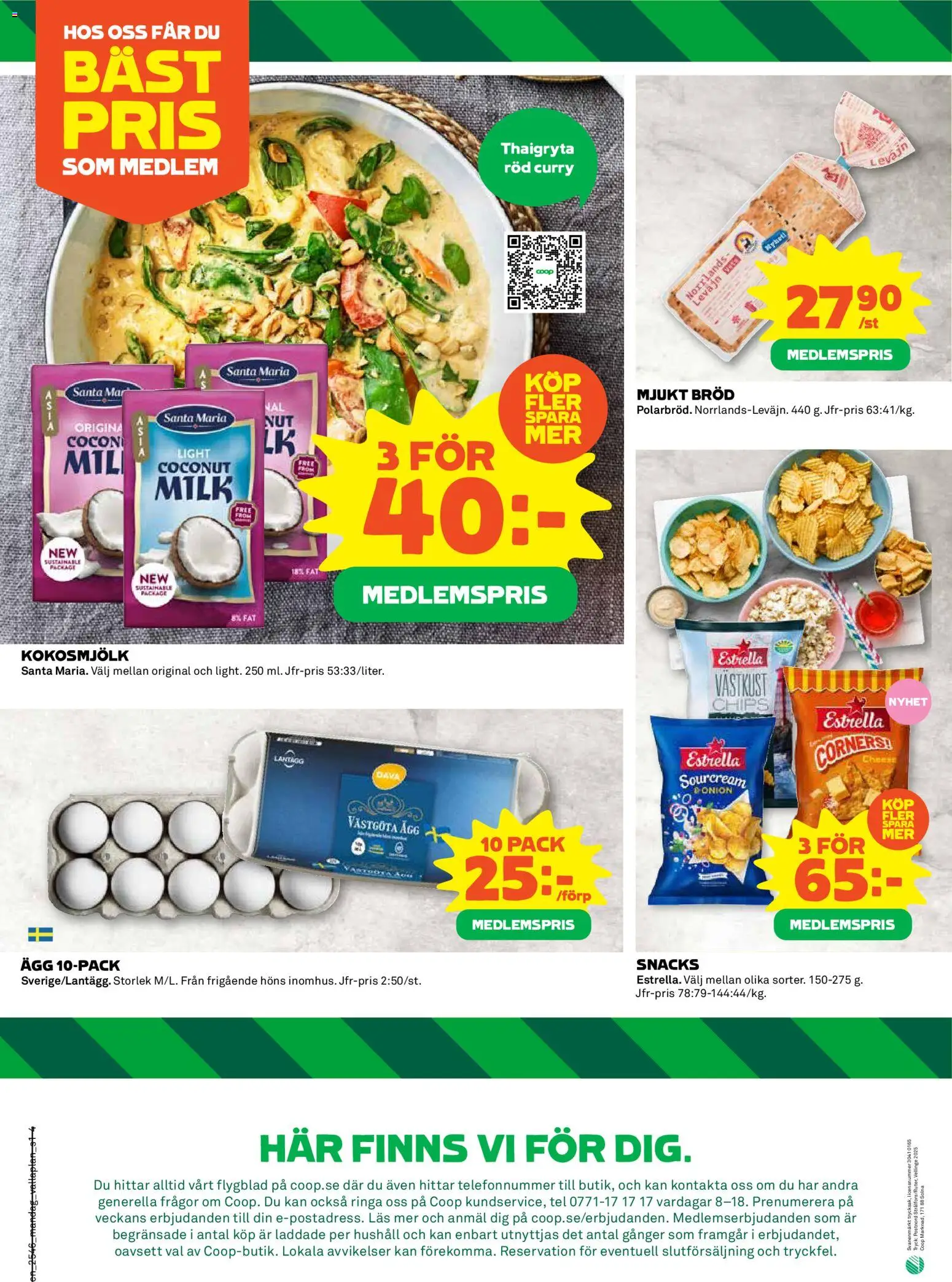 Coop reklamblad aktuell från 10.11.2025 | Sida: 4 | Produkter: Ägg, Bröd