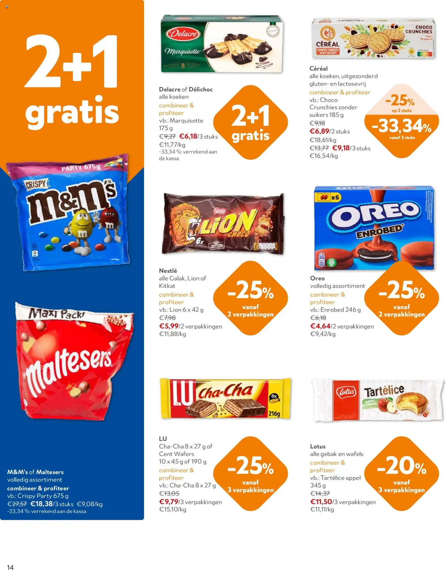 {H1} | Pagina: 14 | Producten: Wafels, Oreo, Gebak, Appel