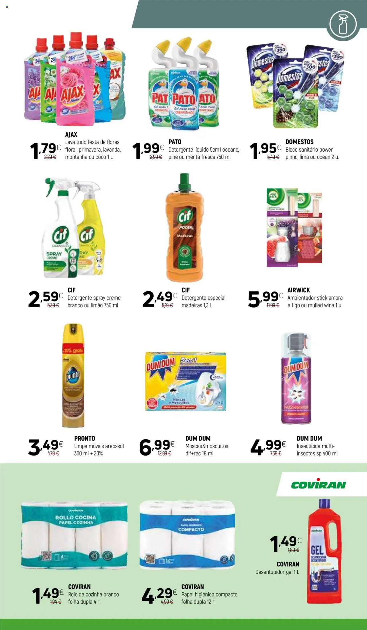 Coviran folheto │ válido de 17.06.2025 | Página: 19 | Produtos: Papel higiénico, Flores, Detergente, Limpa móveis