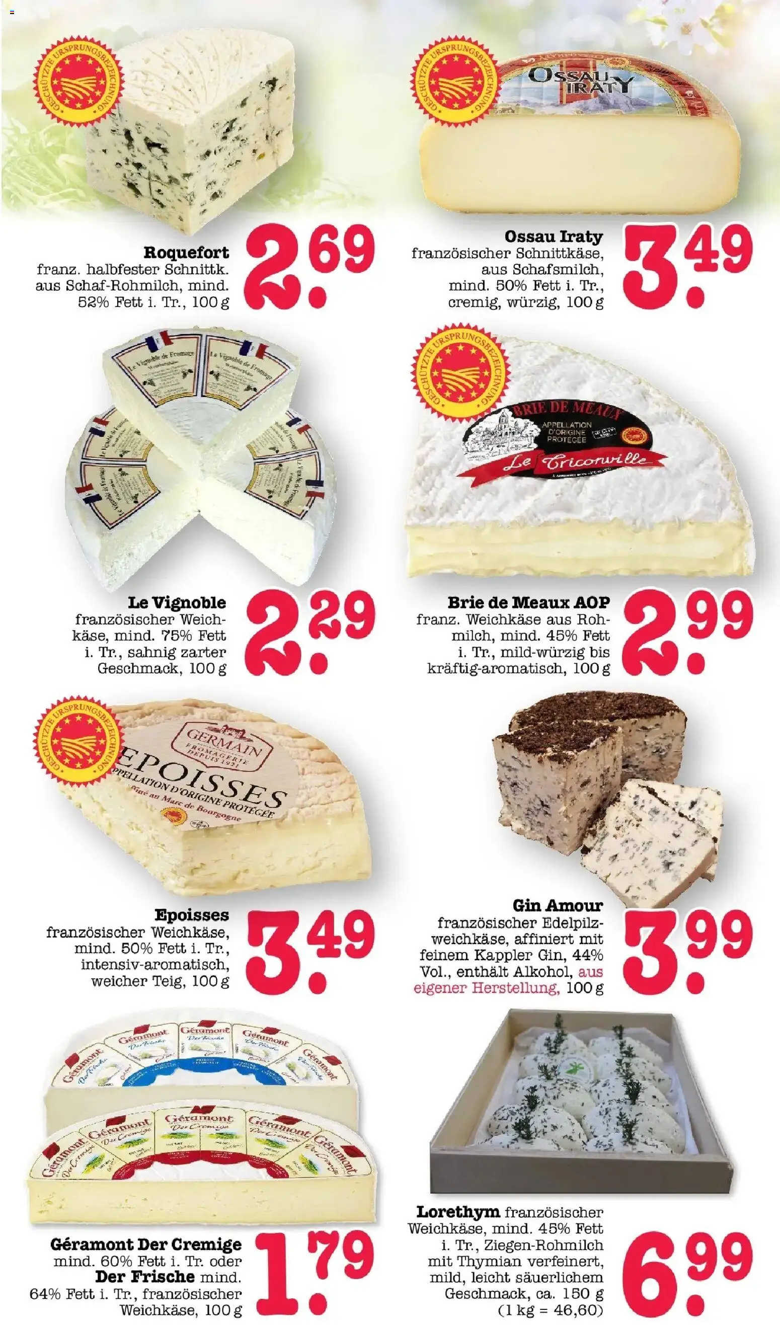 Edeka prospekt Offenbach	 – gültig ab 30.03.2026 | Seite: 21 | Produkte: Geramont, Käse, Gin