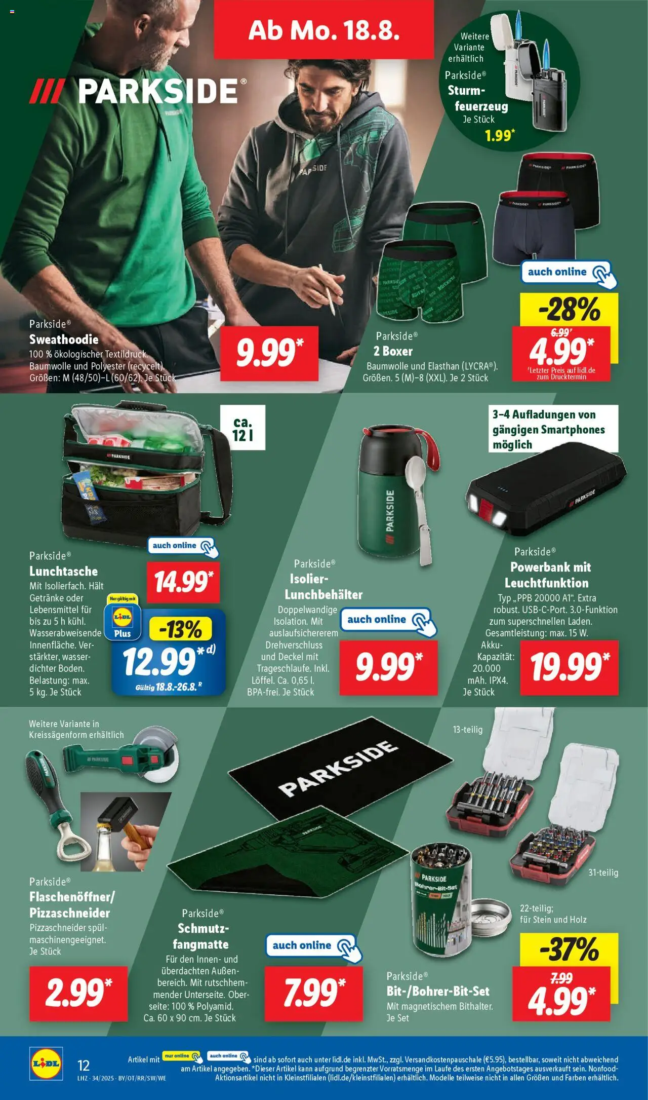 Lidl Prospekt Heppenheim	 - gültig ab dem 18.08.2025 | Seite: 22 | Produkte: Smartphones, Wasser, Boxer, Powerbank