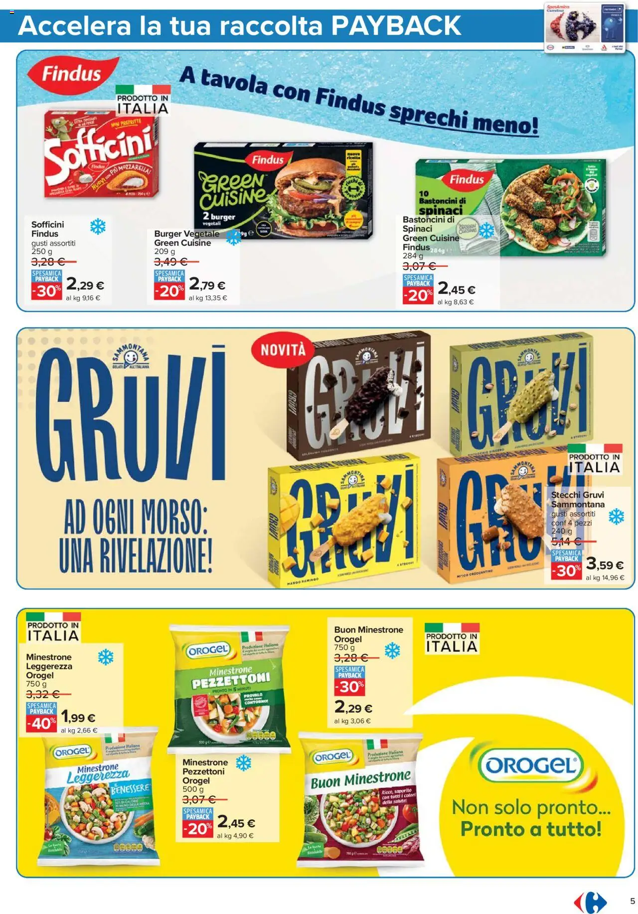 Volantino Carrefour del 21.08.2025 | Pagina: 5 | Prodotti: Minestrone, Spinaci, The
