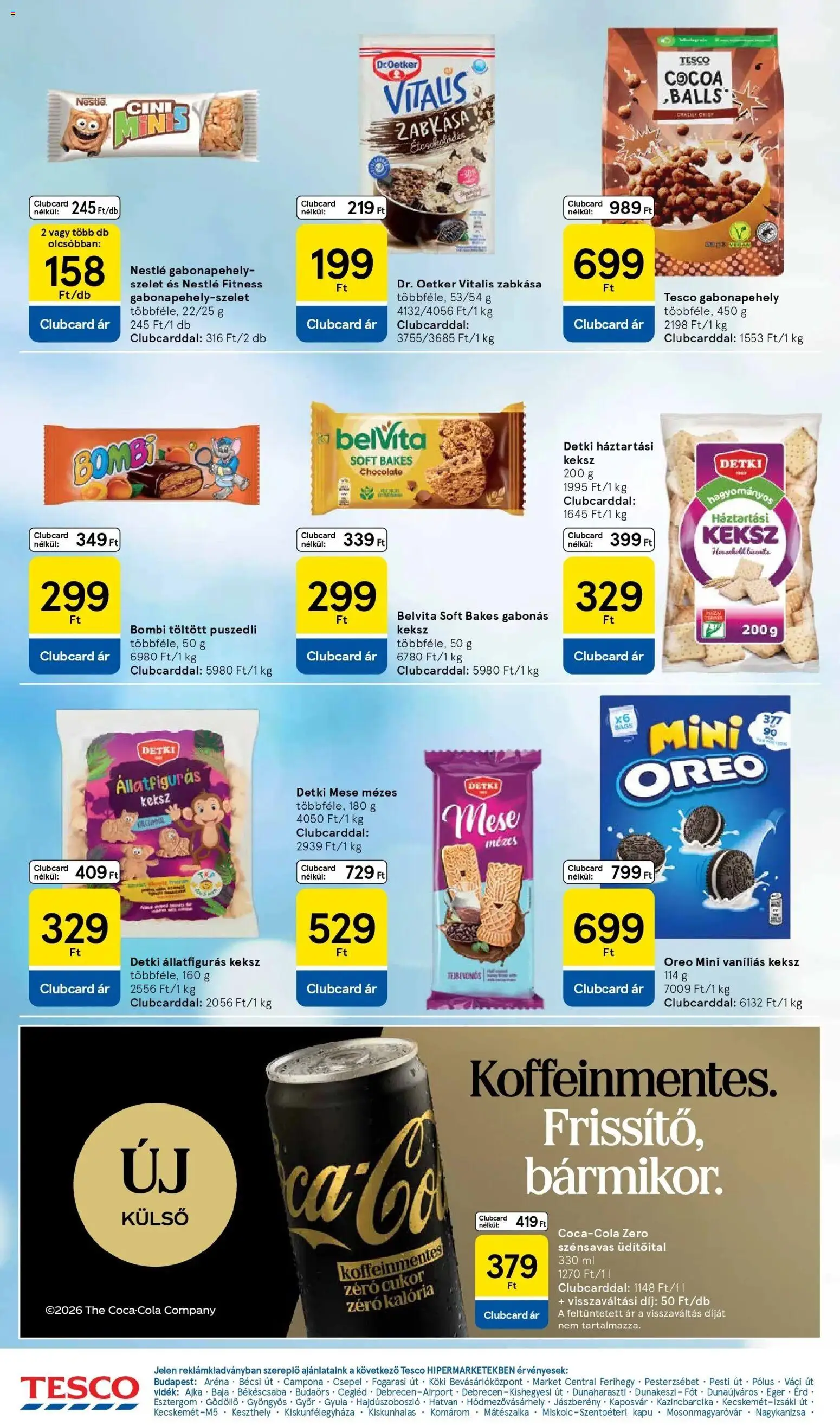 Tesco akciós ujság - amely érvényes a következő dátumtól: 26.02.2026 | Oldal: 16 | Termékek: Egér, Puszedli, Keksz, Cukor