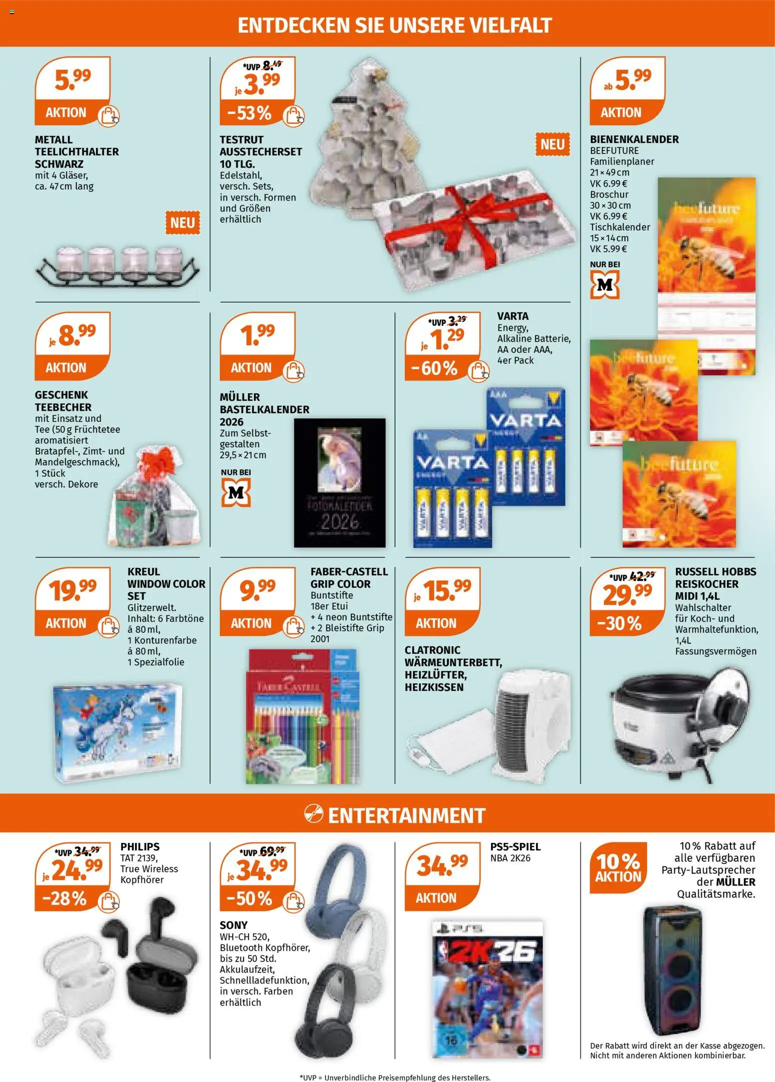 Müller Prospekt 	 – gültig ab 10.11.2025 | Seite: 21 | Produkte: Sony, Cutter, Energy, Video