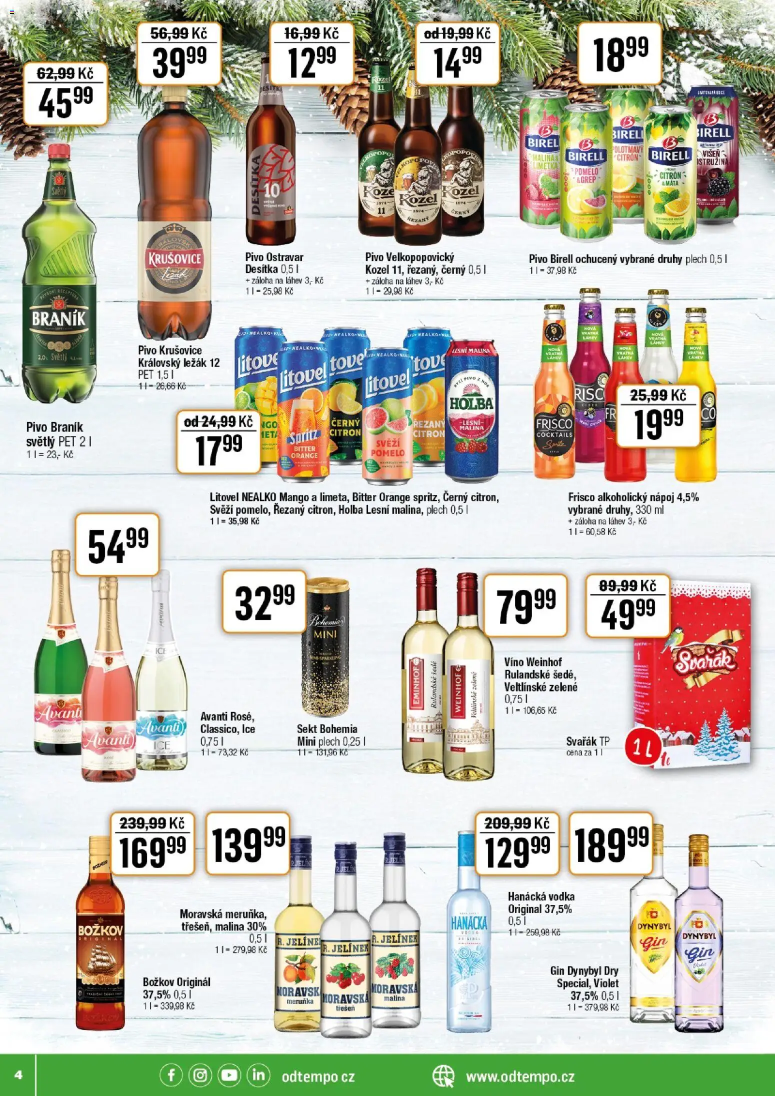 Tempo leták - Tuty od 19.11.2025 | Strana: 4 | Produkty: Svařák, Pivo, Pivo Braník, Kozel