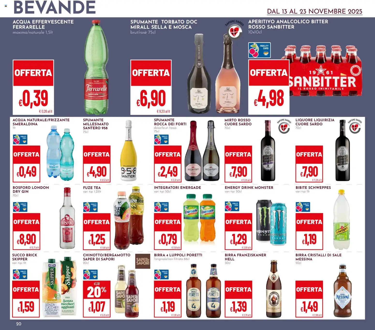 Volantino Pan del 13.11.2025 | Pagina: 20 | Prodotti: Birra, Gin, Sale, Spumante