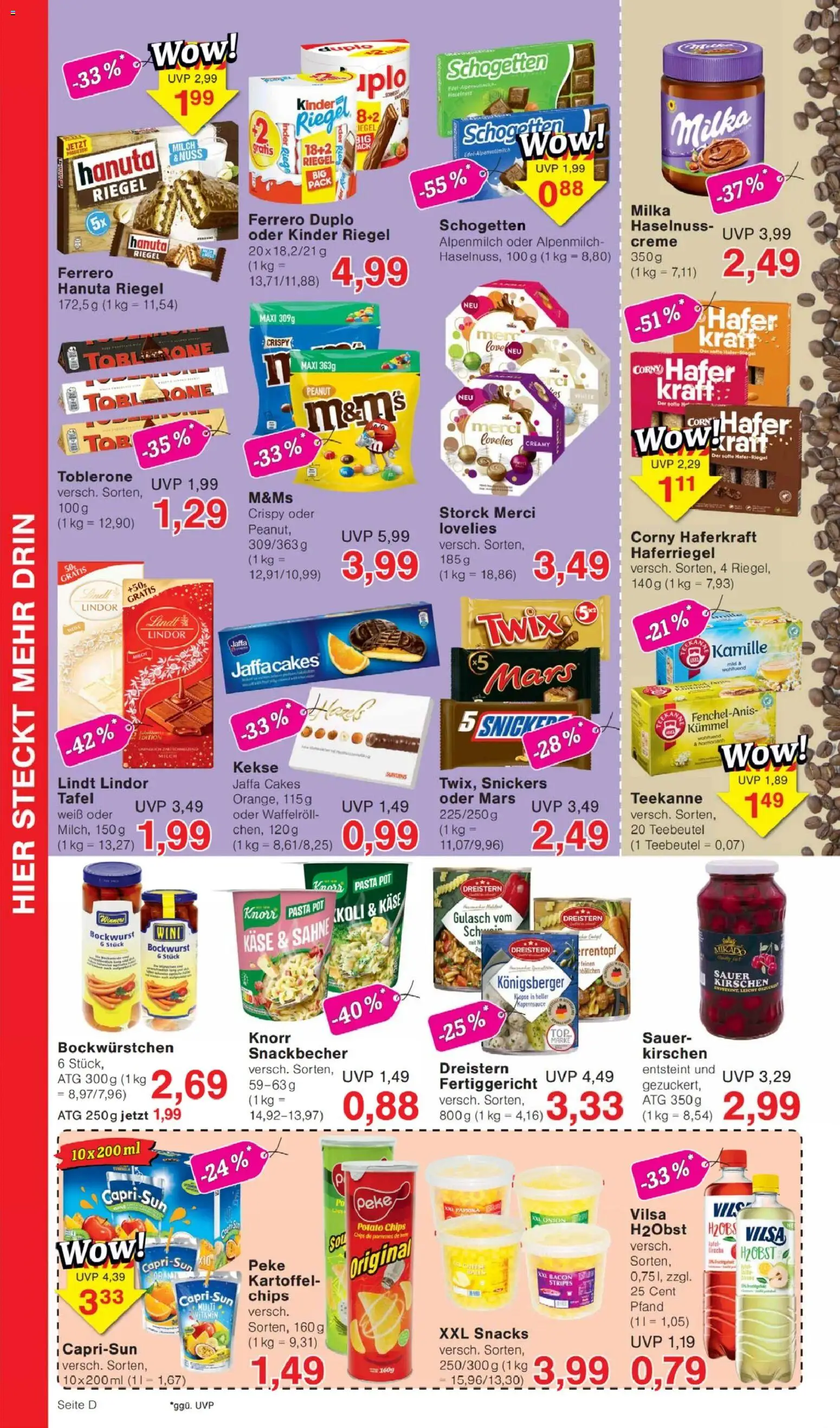 Jawoll Prospekt – gültig ab 03.11.2025 | Seite: 8 | Produkte: Milch, Käse, M&M's, Kinder riegel