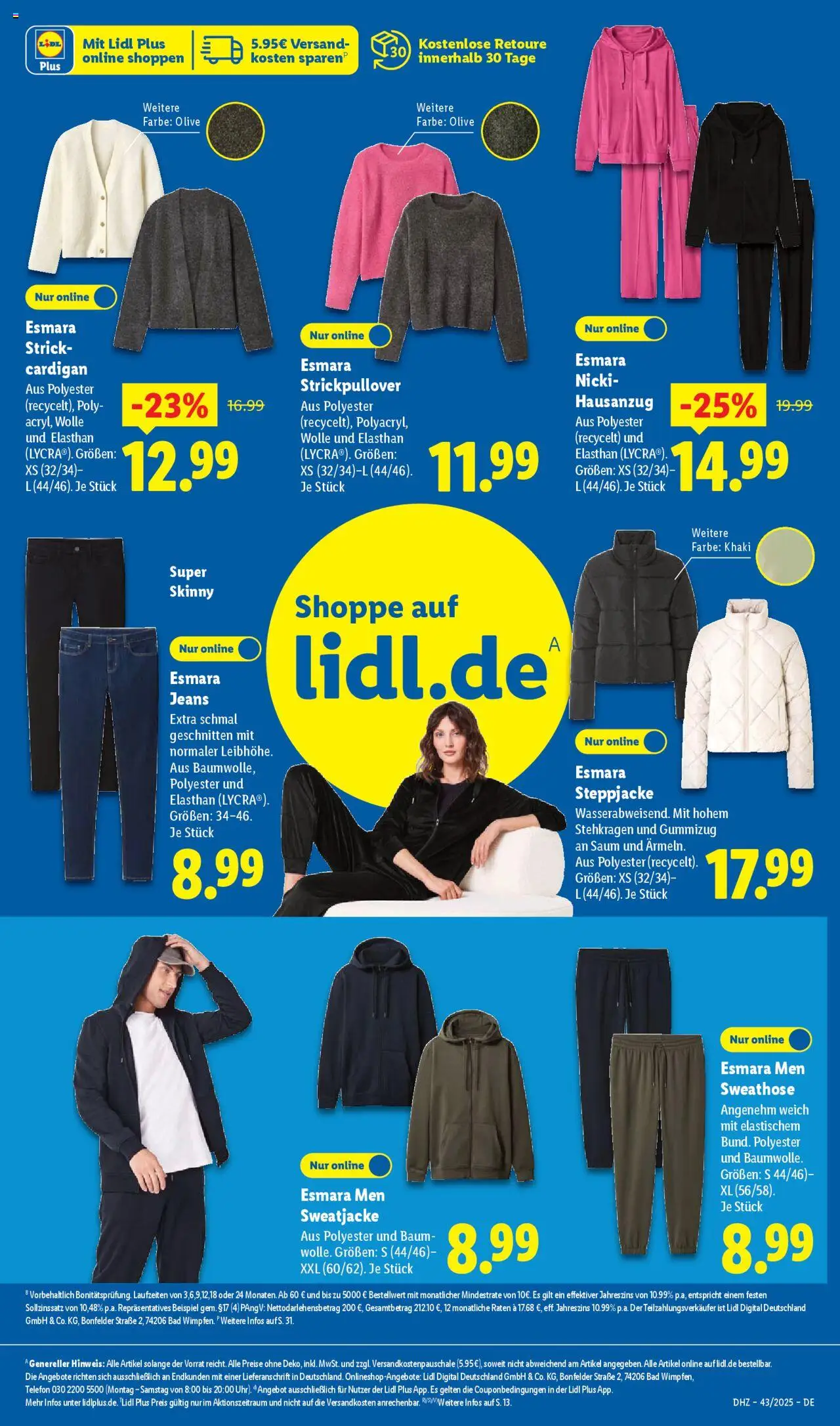 Lidl Prospekt Stuttgart-Mitte – gültig ab 20.10.2025 | Seite: 51 | Produkte: Sweathose, Sweatjacke, Steppjacke, Bad
