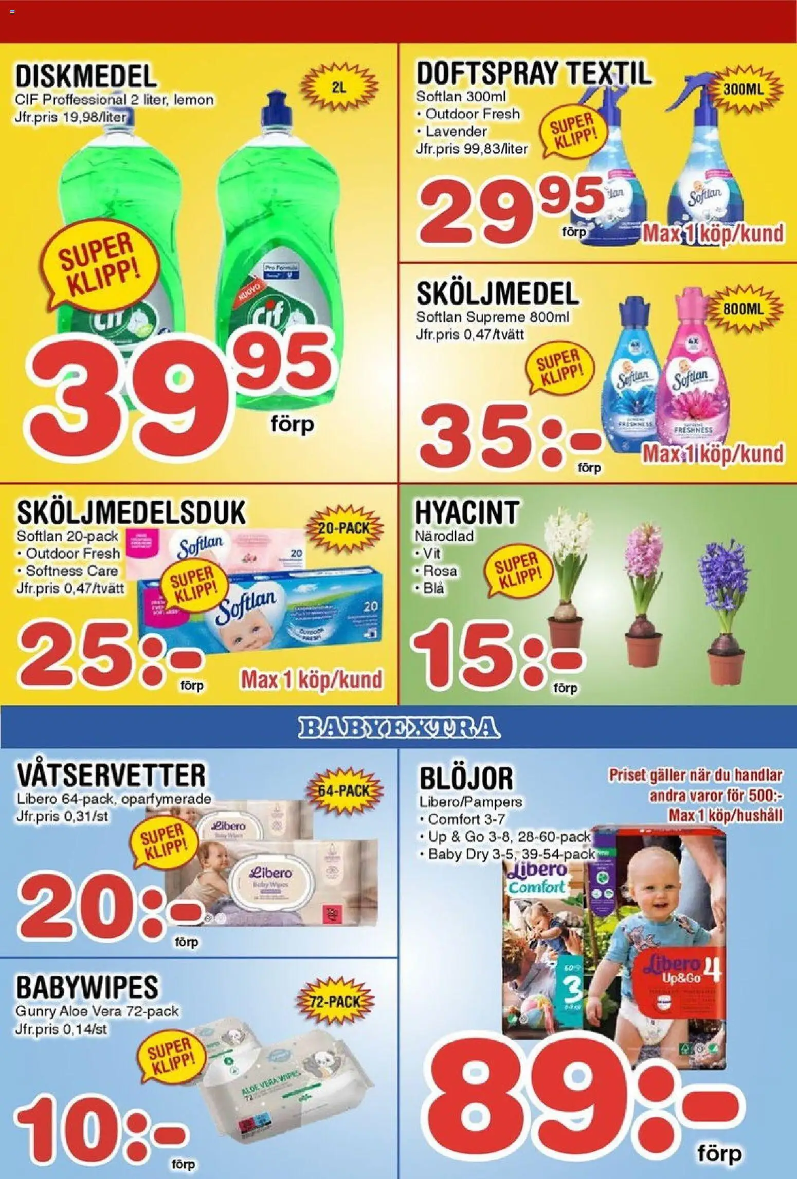 Nya Pulsen reklamblad aktuell från 17.11.2025 | Sida: 17 | Produkter: Sköljmedel, Diskmedel, Galler, Blöjor