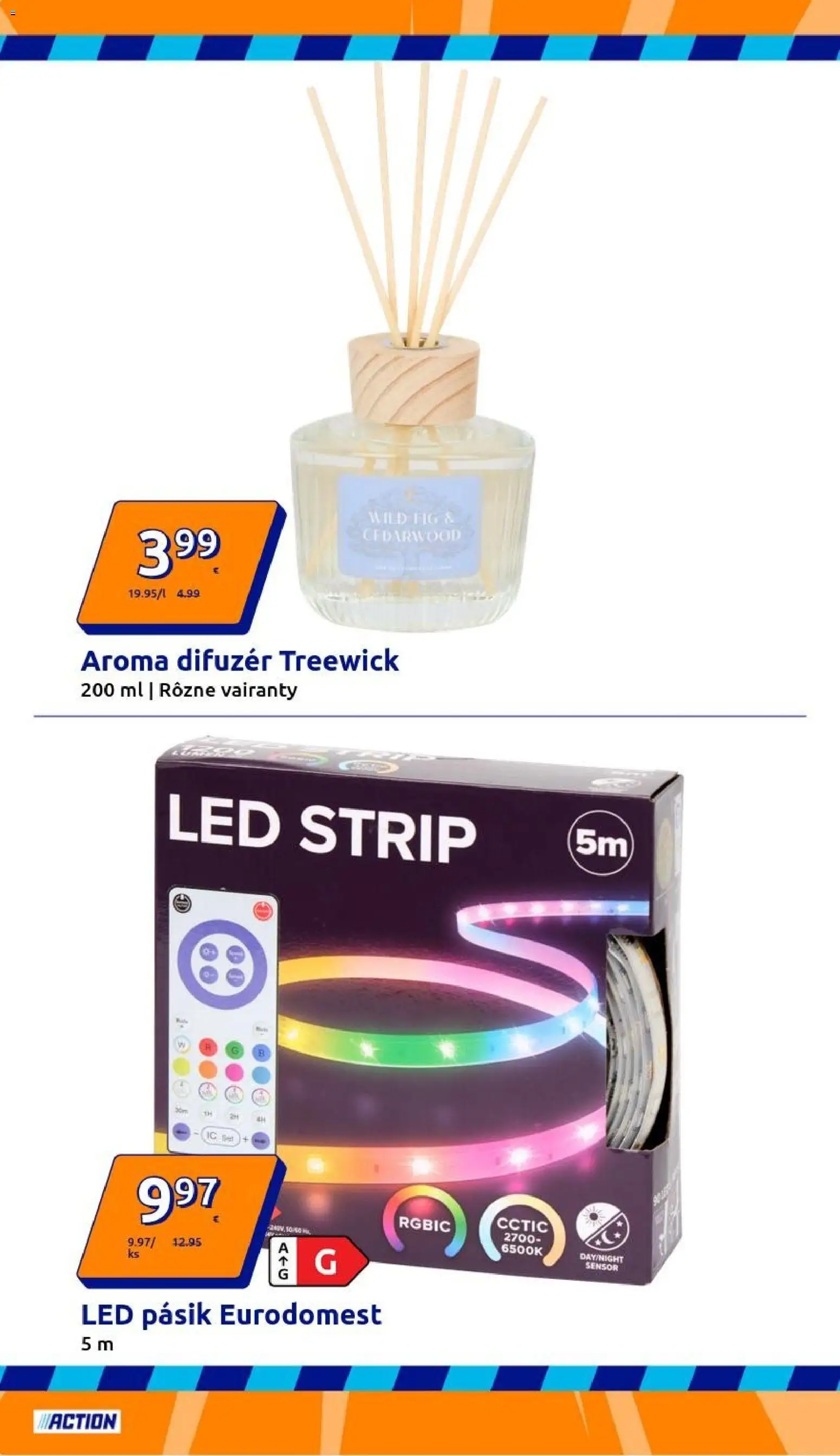 Nové Action akcie – leták je platný od 21.01.2026 | Strana: 8 | Produkty: Difúzer, Aroma difúzer, Led pásik