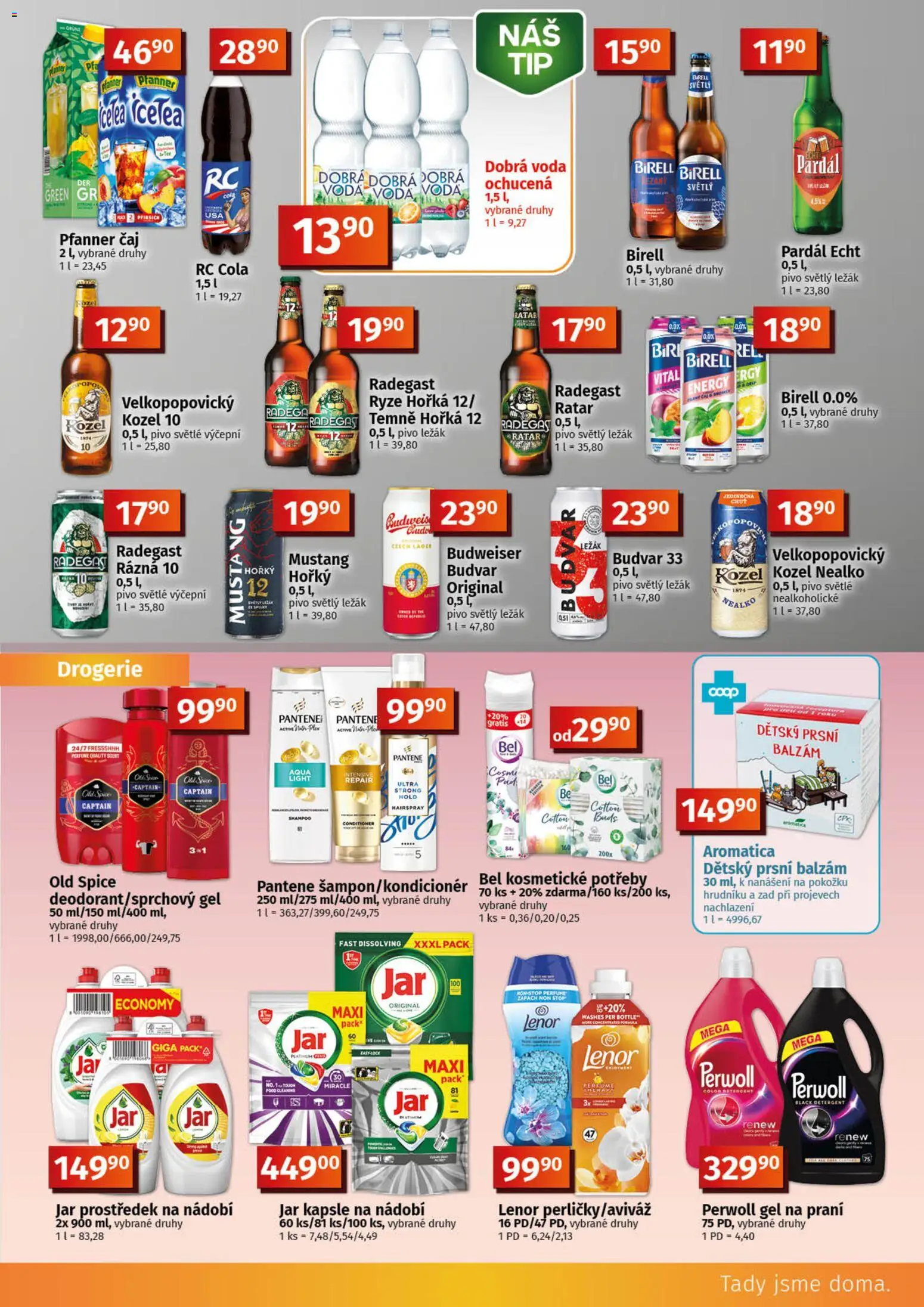 Konzum leták od 08.04.2026 | Strana: 7 | Produkty: Lenor, Budvar, Rýže, Jar