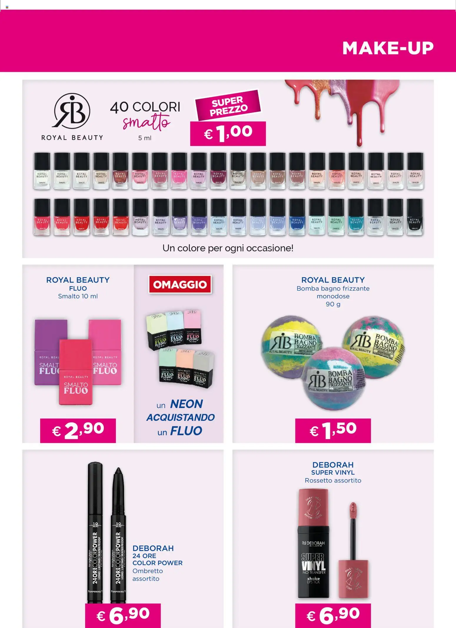 Volantino Acqua e Sapone del 23.12.2025 | Pagina: 3 | Prodotti: Ombretto, Rossetto, Bomba bagno, Bagno