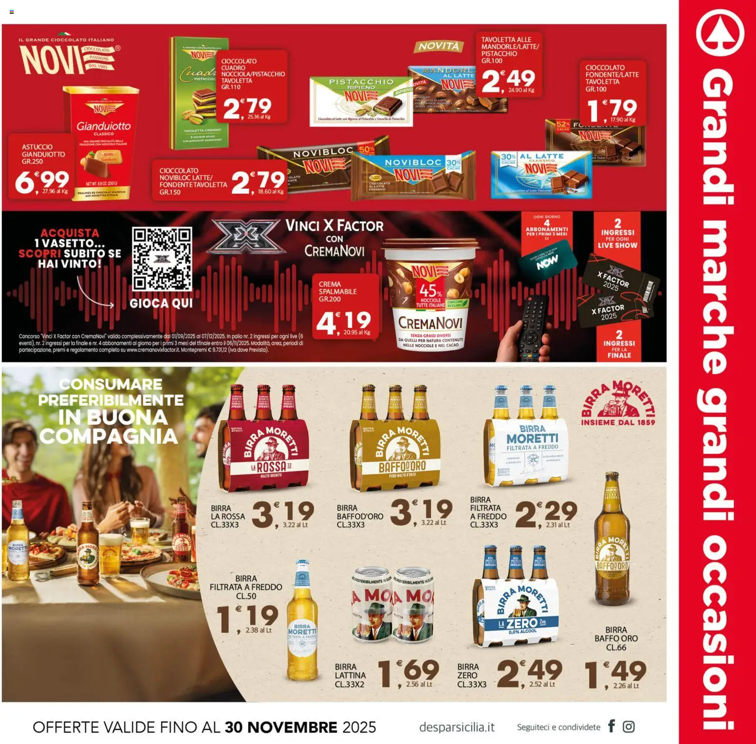 Volantino Eurospar del 12.11.2025 | Pagina: 11 | Prodotti: Crema, Birra, Birra Moretti, Astuccio