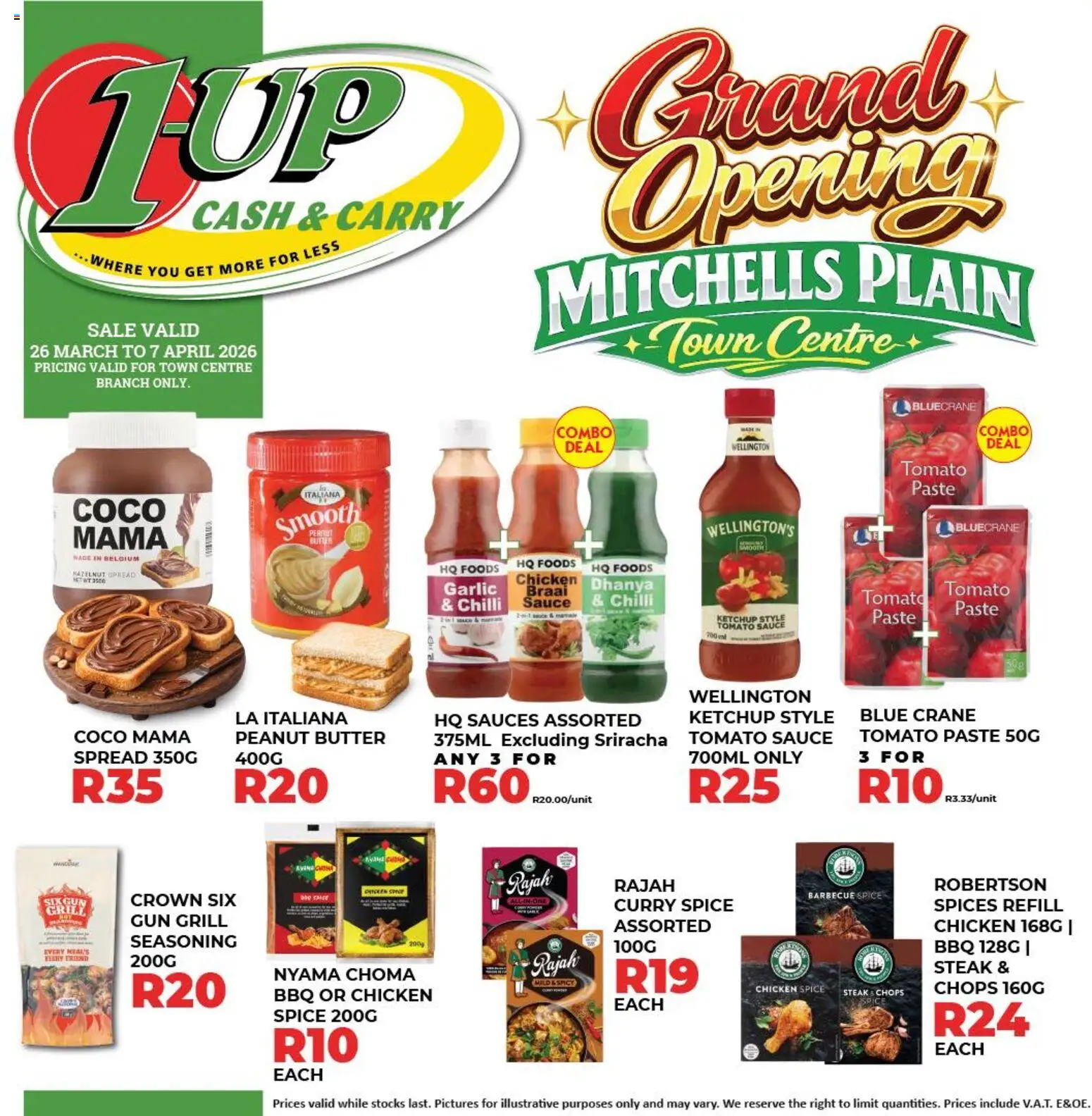 New 1UP Cash & Carry catalogue – valid from 26.03.2026 | Page: 7 | Products: Grill, Steak, Tomato sauce, Chilli