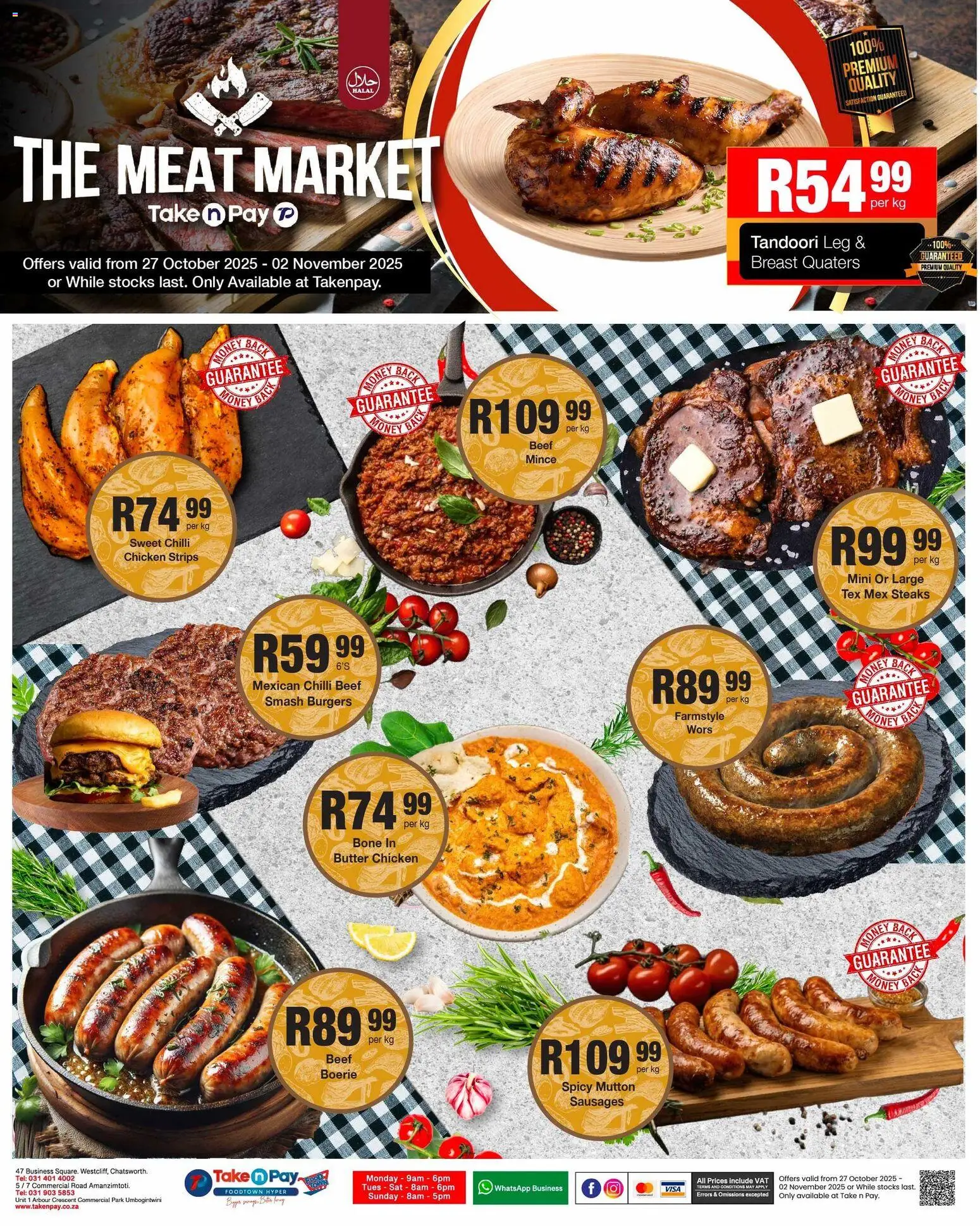 New Take n Pay catalogue – valid from 27.10.2025 | Page: 23 | Products: Chicken, Beef, Burgers, Chilli