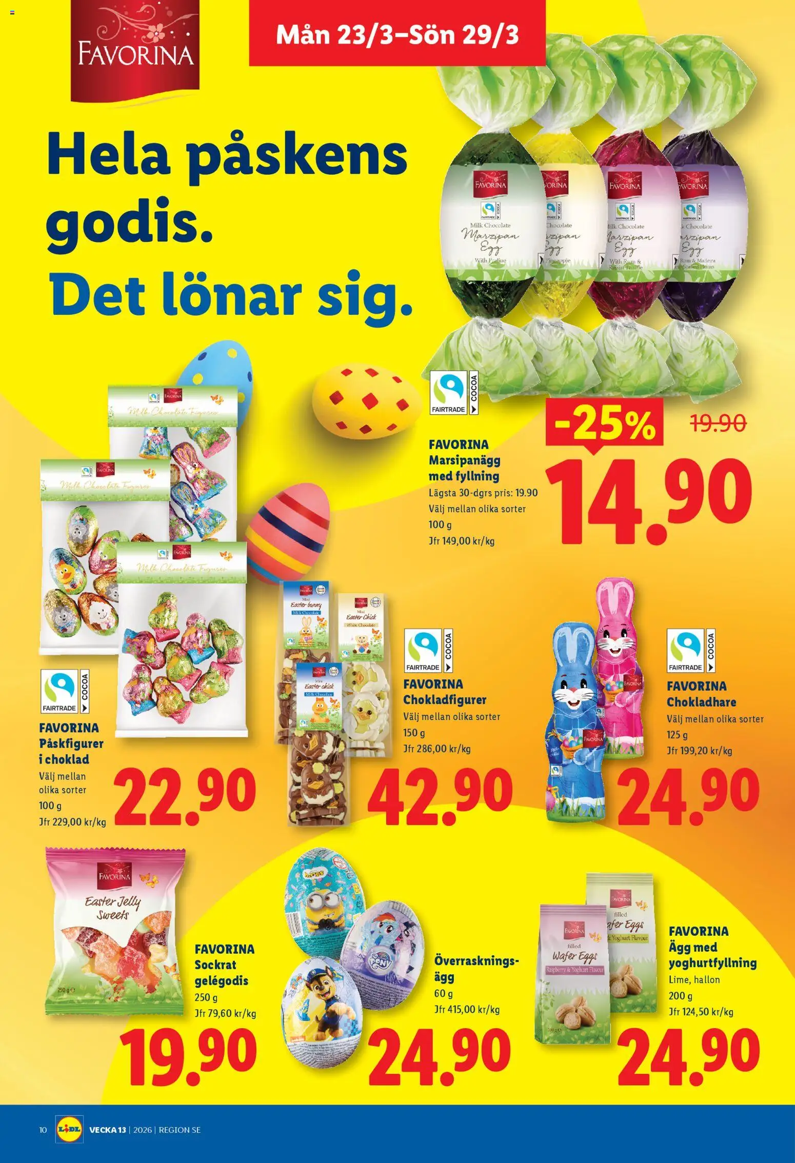 Lidl reklamblad aktuell från 23.03.2026 | Sida: 11 | Produkter: Yoghurt, Ägg, Choklad, Hallon