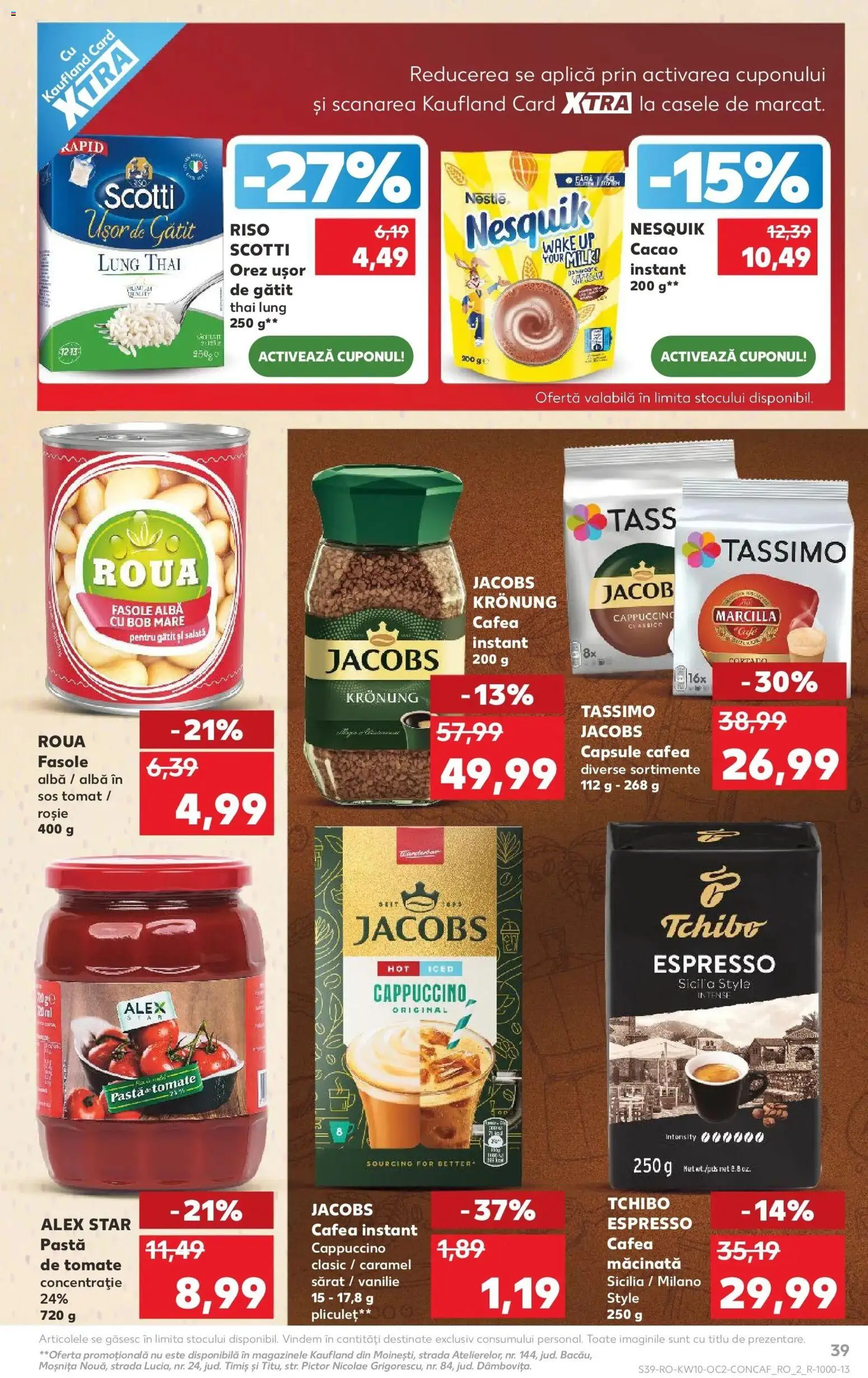 Noul catalog Kaufland – valabil de la 04.03.2026 | Pagină: 39 | Produse: Köpek çiti, Paste, Cacao, Sos