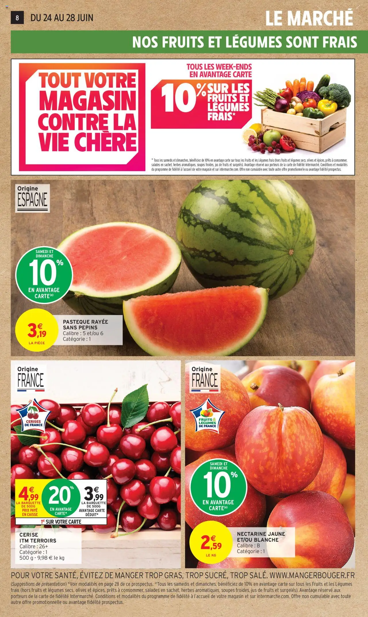  | Page: 8 | Produits: Olives, Nectarine, Cerises, Jus