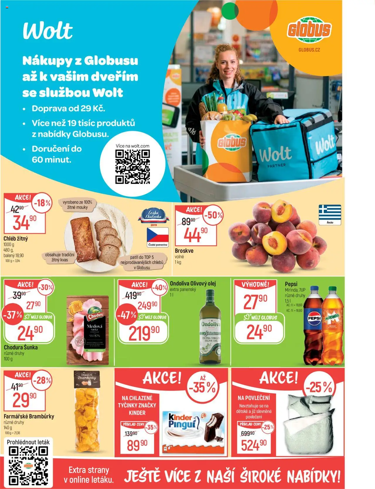 Globus leták - Praha Černý Most od 03.09.2025 | Strana: 2 | Produkty: Šunka, Povlečení, Mirinda, Kinder