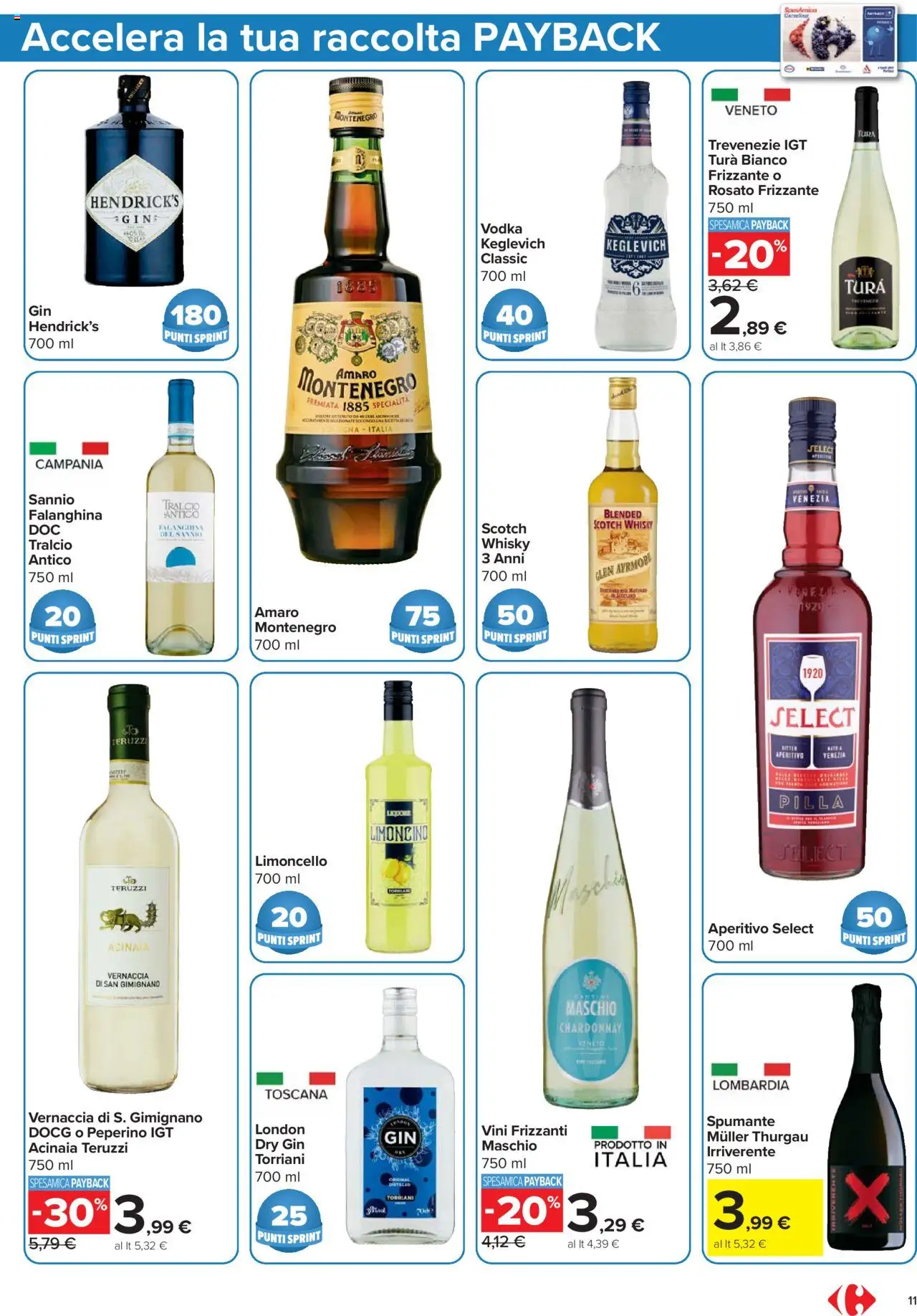 Volantino Carrefour del 21.08.2025 | Pagina: 11 | Prodotti: Vodka, Whisky, Spumante, Amaro