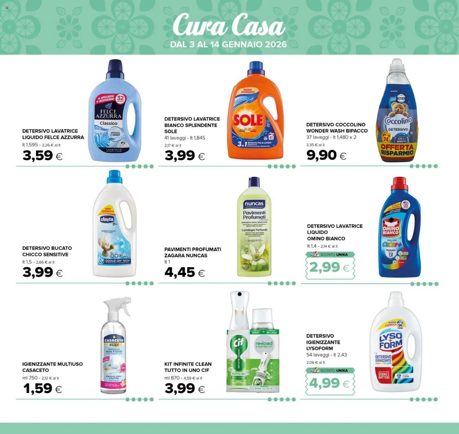 Volantino Oasi del 03.01.2026 | Pagina: 21 | Prodotti: Detergente, Lavatrice, Profumo
