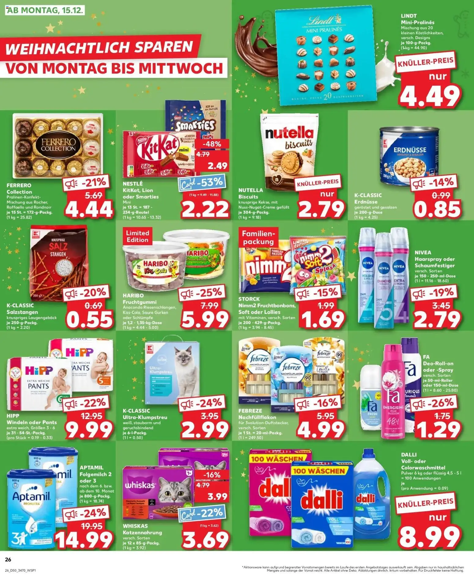 Kaufland prospekt Cottbus	 – gültig ab 11.12.2025 | Seite: 26 | Produkte: Lenor, Haarspray, Nutella, Deodorant