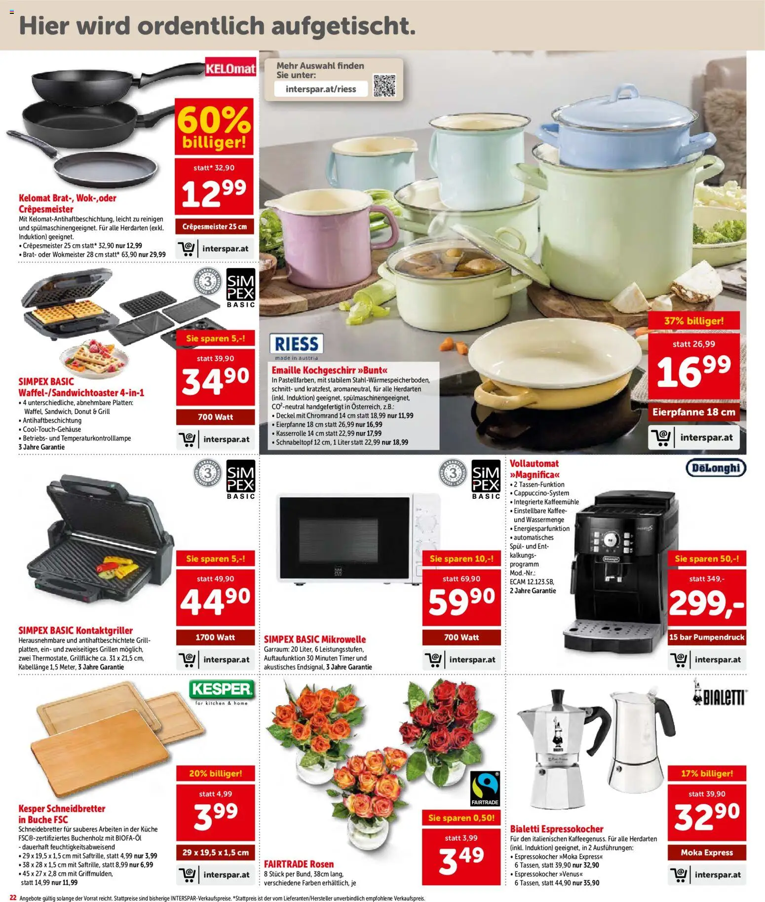 Interspar Flugblatt - Salzburg gültig ab 02.01.2026 | Seite: 22 | Produkte: Mikrowelle, Grill, Kaffee