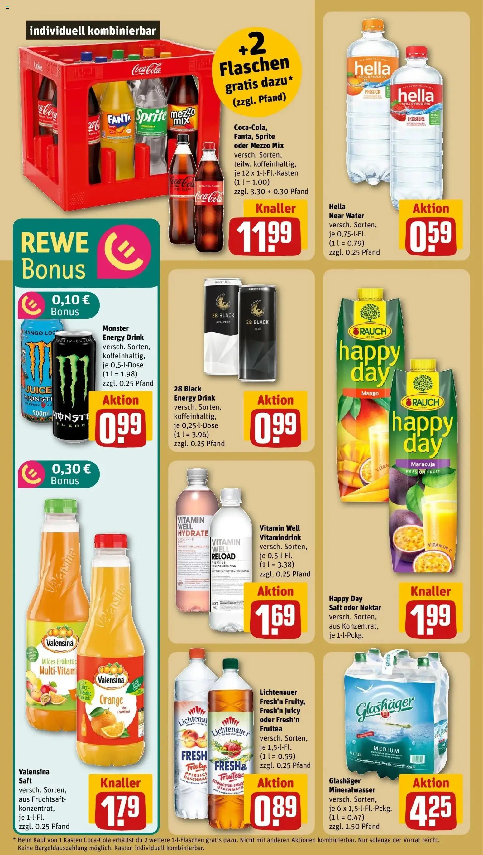Rewe Prospekt Neubukow	 – gültig ab 09.03.2026 | Seite: 16 | Produkte: Sprite, Valensina, Monster, Hella