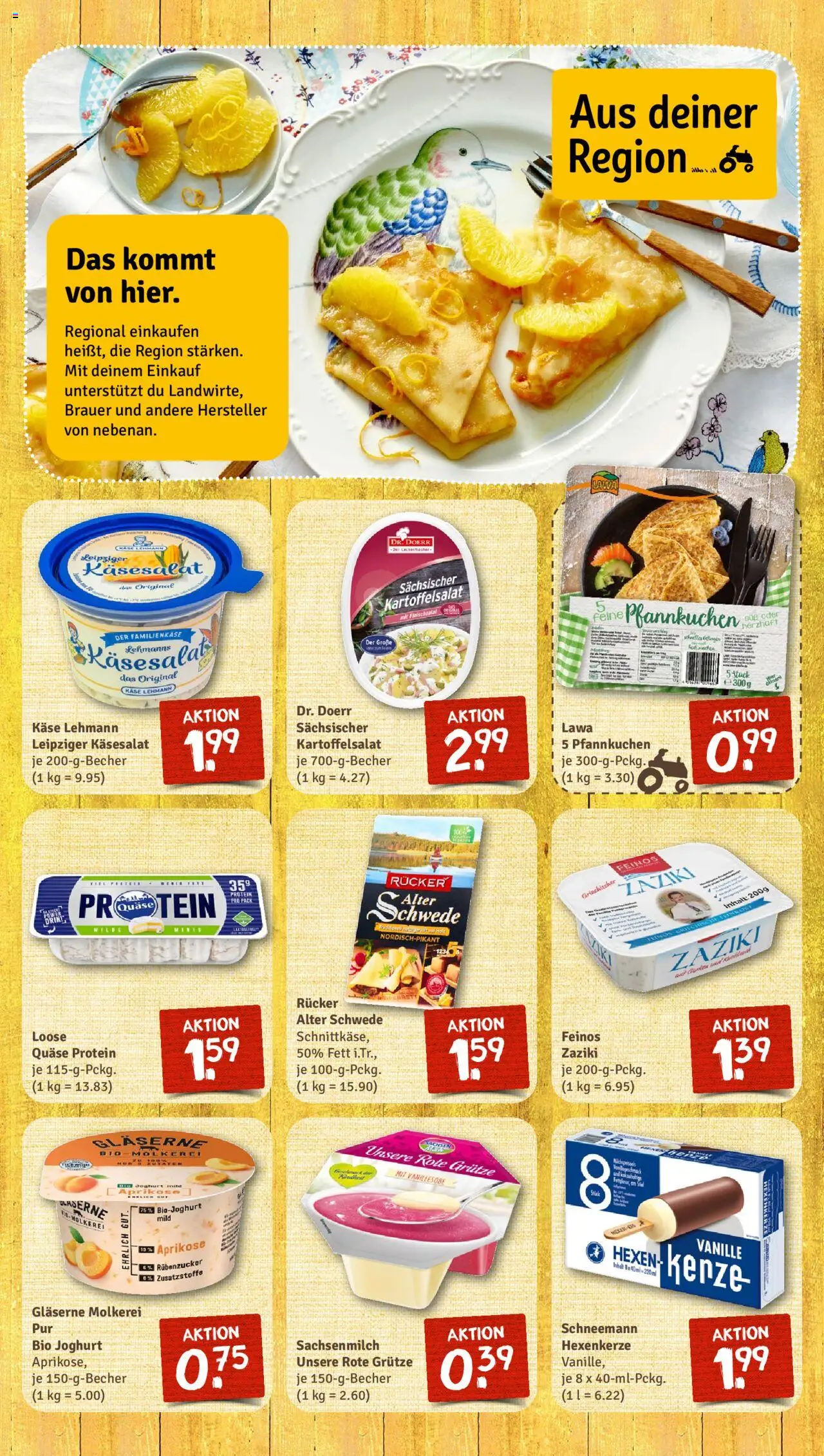 Nahkauf Prospekt - gültig ab dem 11.08.2025 | Seite: 8 | Produkte: Käse, Joghurt, Pfannkuchen