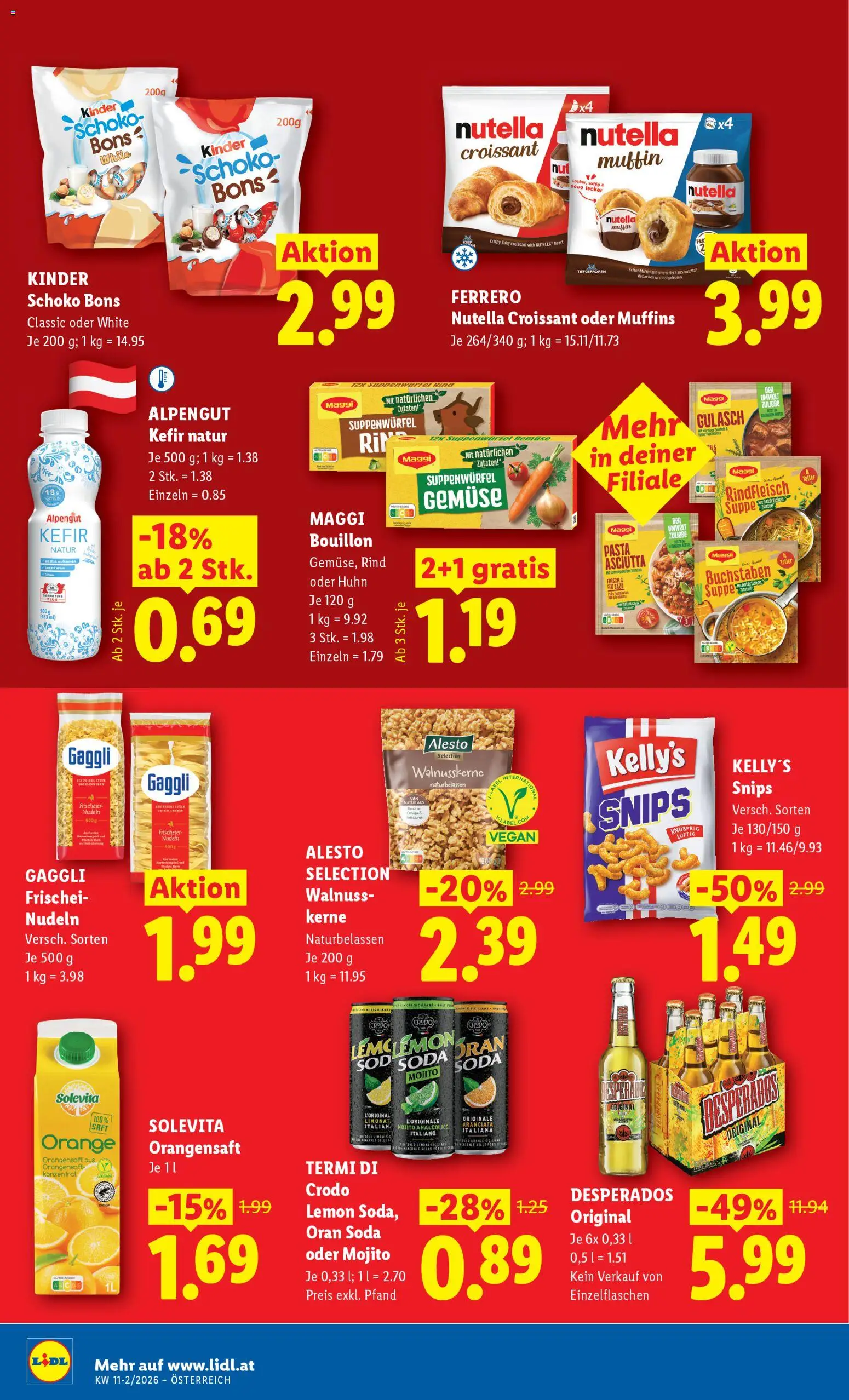 Lidl - Flugblatt gültig ab 12.03.2026 | Seite: 20 | Produkte: Gemüse, Saft, Nudeln, Rindfleisch