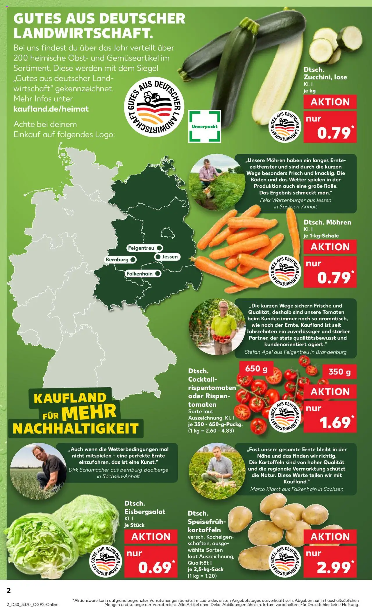 Kaufland Prospekt 	 - gültig ab dem 24.07.2025 | Seite: 2 | Produkte: Tomaten, Eisbergsalat, Obst, Zucchini
