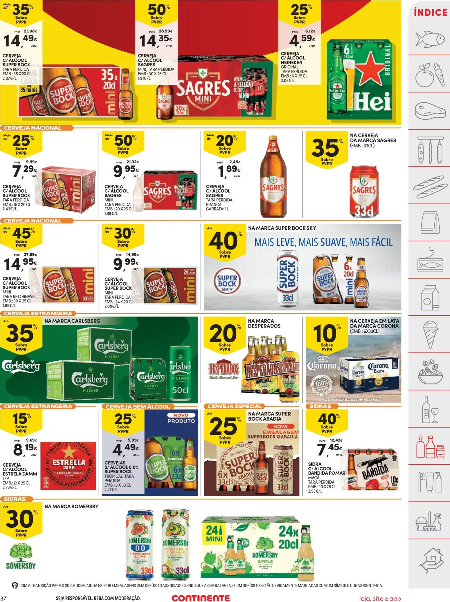 Continente folheto │ válido de 28.04.2026 | Página: 37 | Produtos: Super bock sky, Super bock, Tequila, Somersby