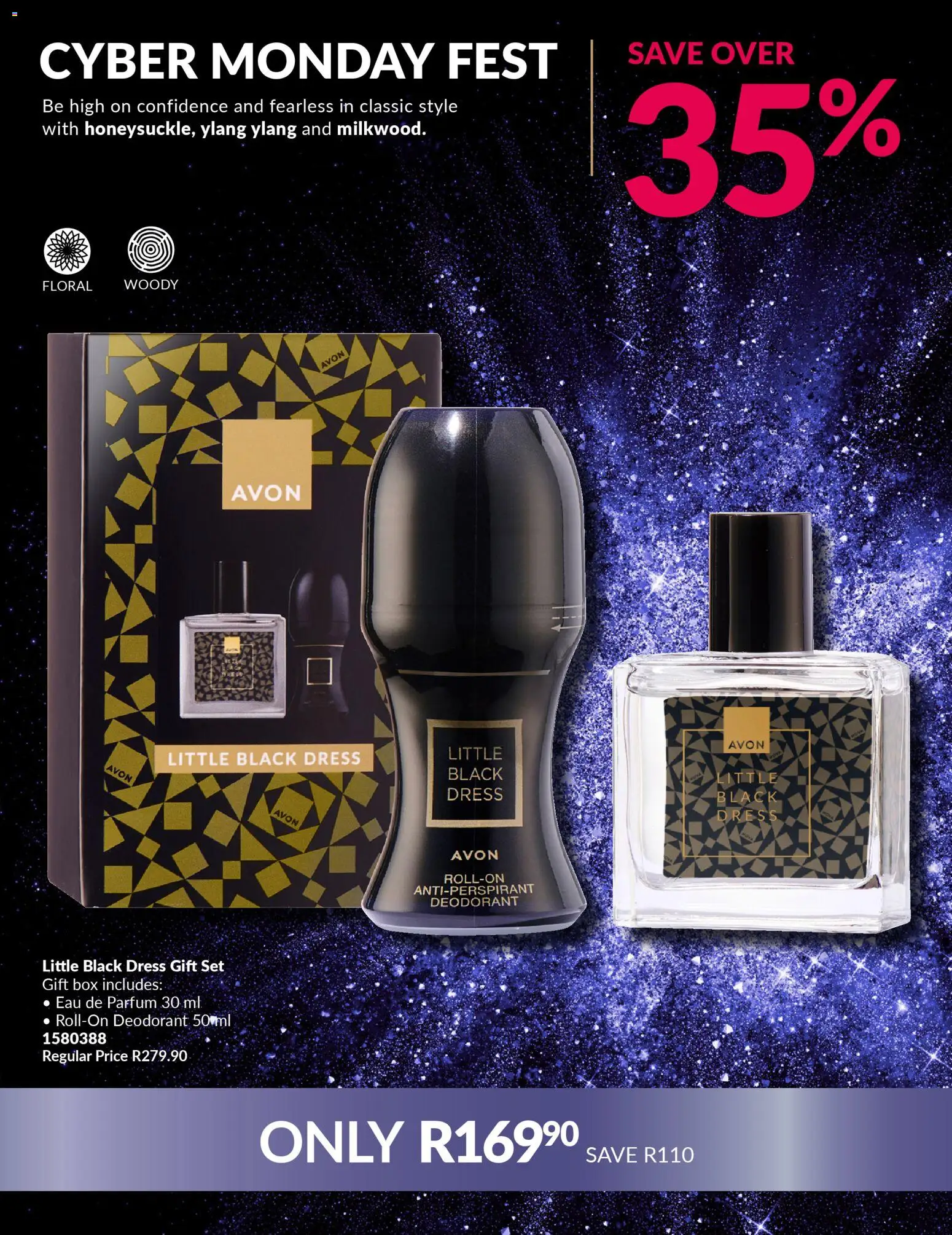 New Avon catalogue – valid from 01.12.2025 | Page: 4 | Products: Dress, Box, Deodorant, Antiperspirant