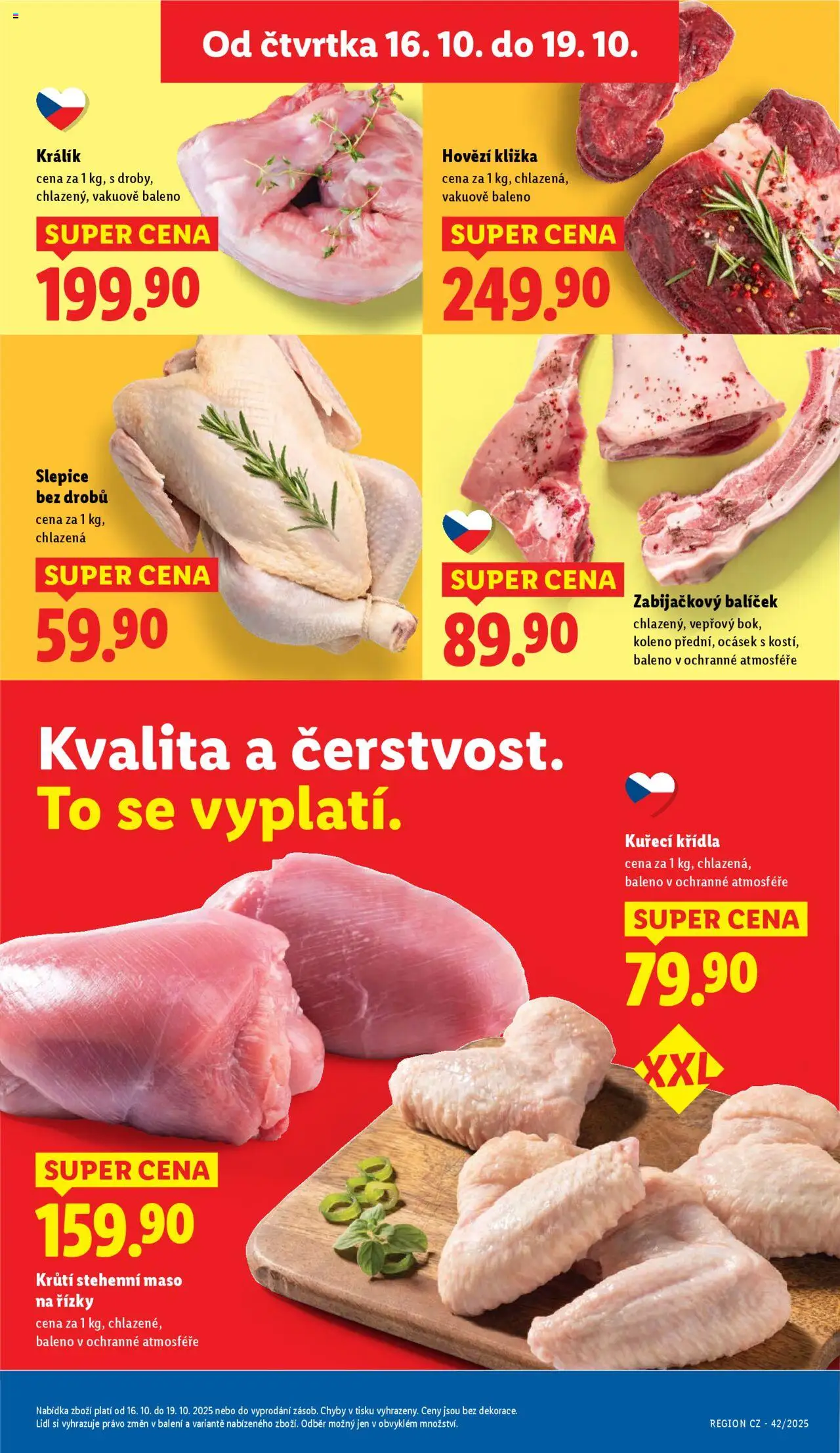 Lidl leták od 16.10.2025 | Strana: 11 | Produkty: Králík, Hovězí, Hovězí kližka, Kuřecí Křídla