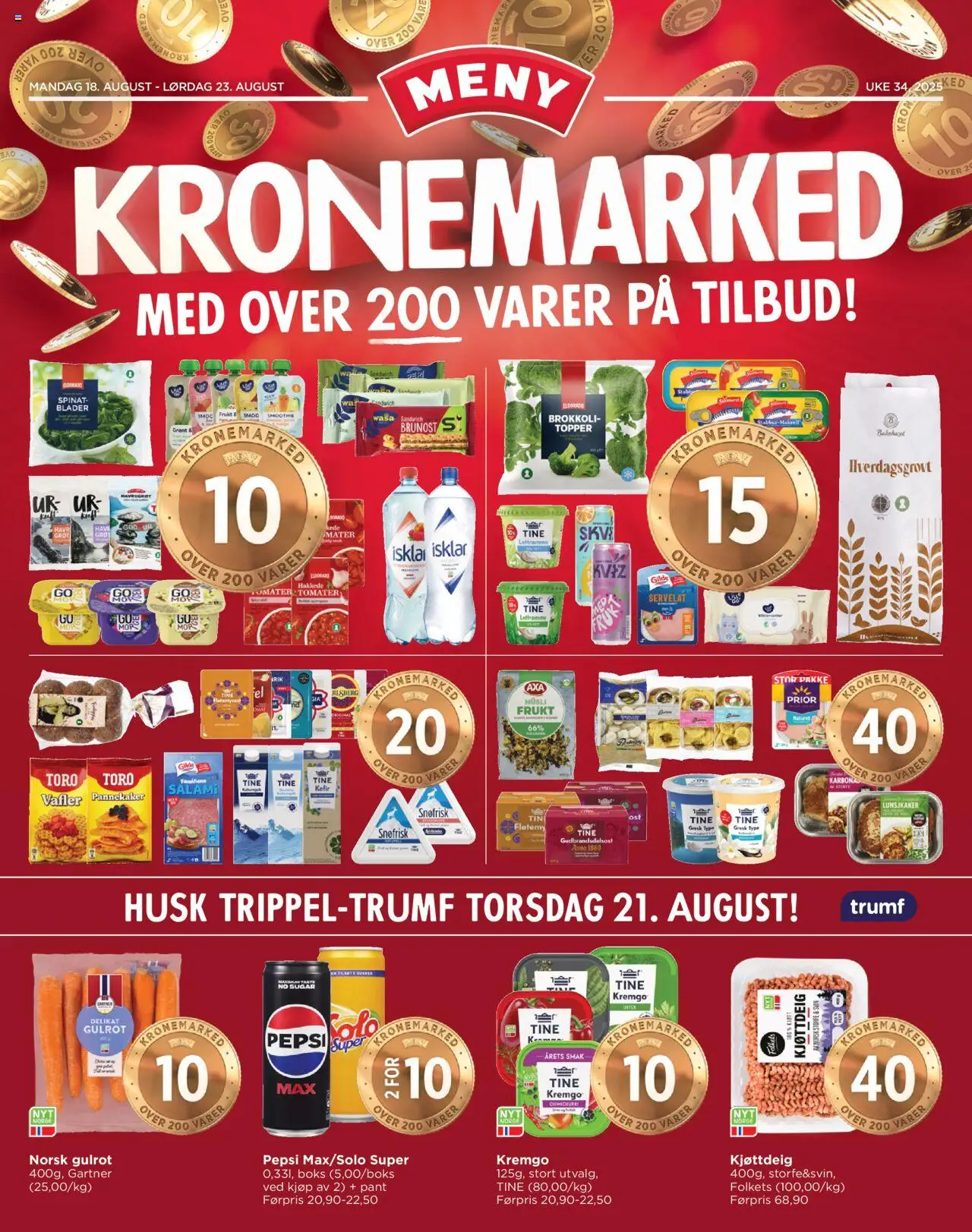  | Side: 1 | Produkter: Brokkoli, Крахмал, Kjøttdeig, Boks