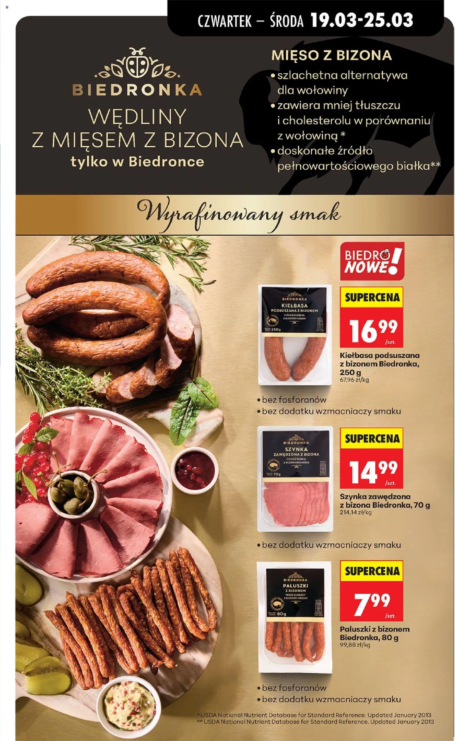 Biedronka gazetka od czwartku od 19.03.2026 | Strona: 43 | Produkty: Kiełbasa, Mięso, Szynka, Wędliny