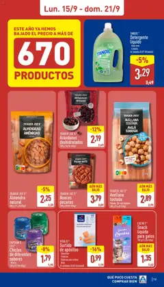 TANDIL® Detergente líquido, Aloe vera - Colonia 46 lavados (0,07 €/lavado) │ válido desde el 15.09.2025 | Página: 13 | Productos: Φορτιστής, Colonia, Detergente, Detergente líquido