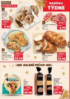 Náhled letáku Vánočka máslová, jemné pečivo rozmrazeno 400 g od 10.12.2025 | Strana: 16 | Produkty: Donut, Pečivo, Tortilla, Protein