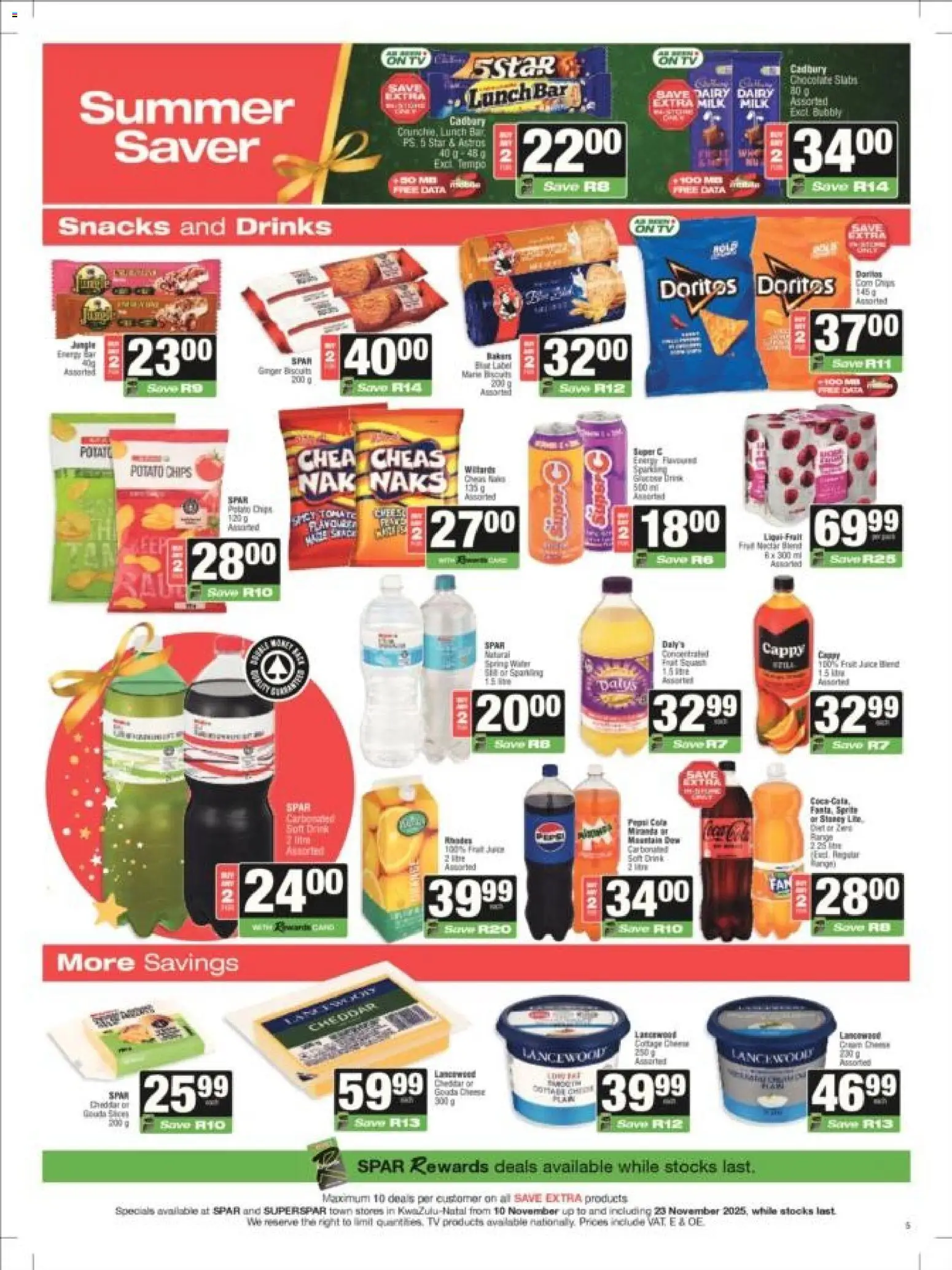 New Superspar catalogue – valid from 10.11.2025 | Page: 21 | Products: Bag, TV, Juice, Sprite