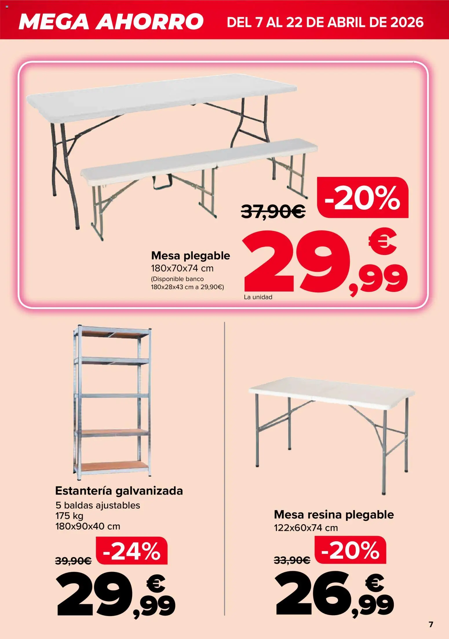 Carrefour Mega Ahorro │ válido desde el 07.04.2026 | Página: 7 | Productos: Mesa