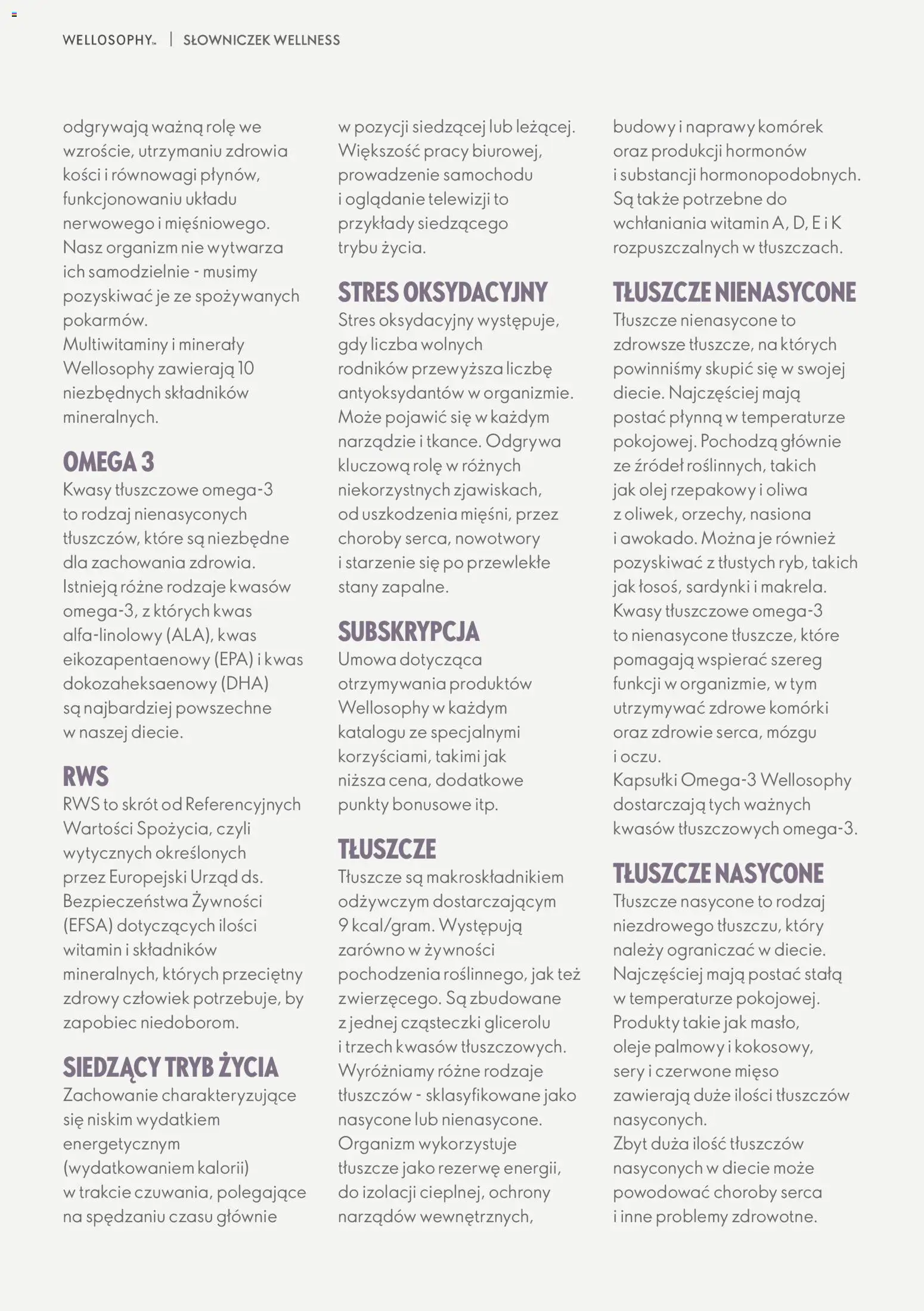 Oriflame Katalog - Przewodnik po produktach Wellosophy od 15.11.2023 | Strona: 65 | Produkty: Olej rzepakowy, Mięso, Nasiona, Olej