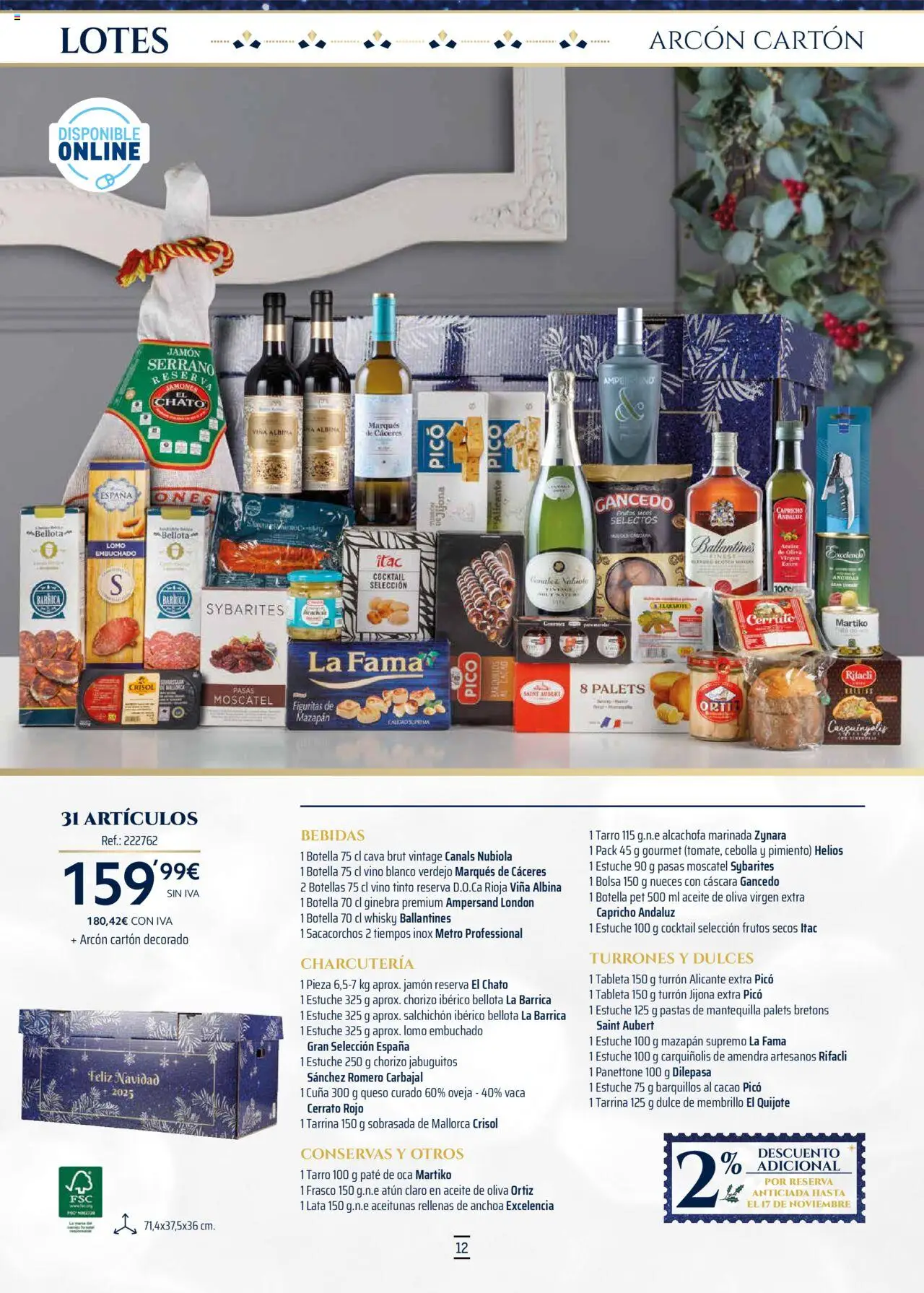 Makro - Lotes y cestas Levante │ válido desde el 04.10.2025 | Página: 12 | Productos: Jamón serrano, Jamón, Tableta, Cuna