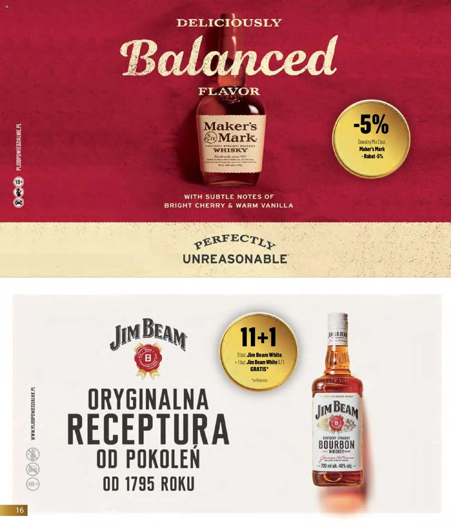 Eurocash gazetka - Horeca od 01.04.2026 | Strona: 16 | Produkty: Bourbon, Jim Beam, Whisky maker's mark, Whisky