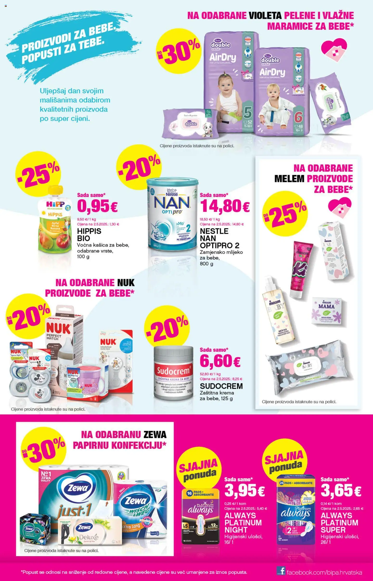 Bipa katalog | vrijedi od 02.04.2026 | Stranica: 13 | Proizvodi: Vlažne maramice, Krema, Melem, Violeta