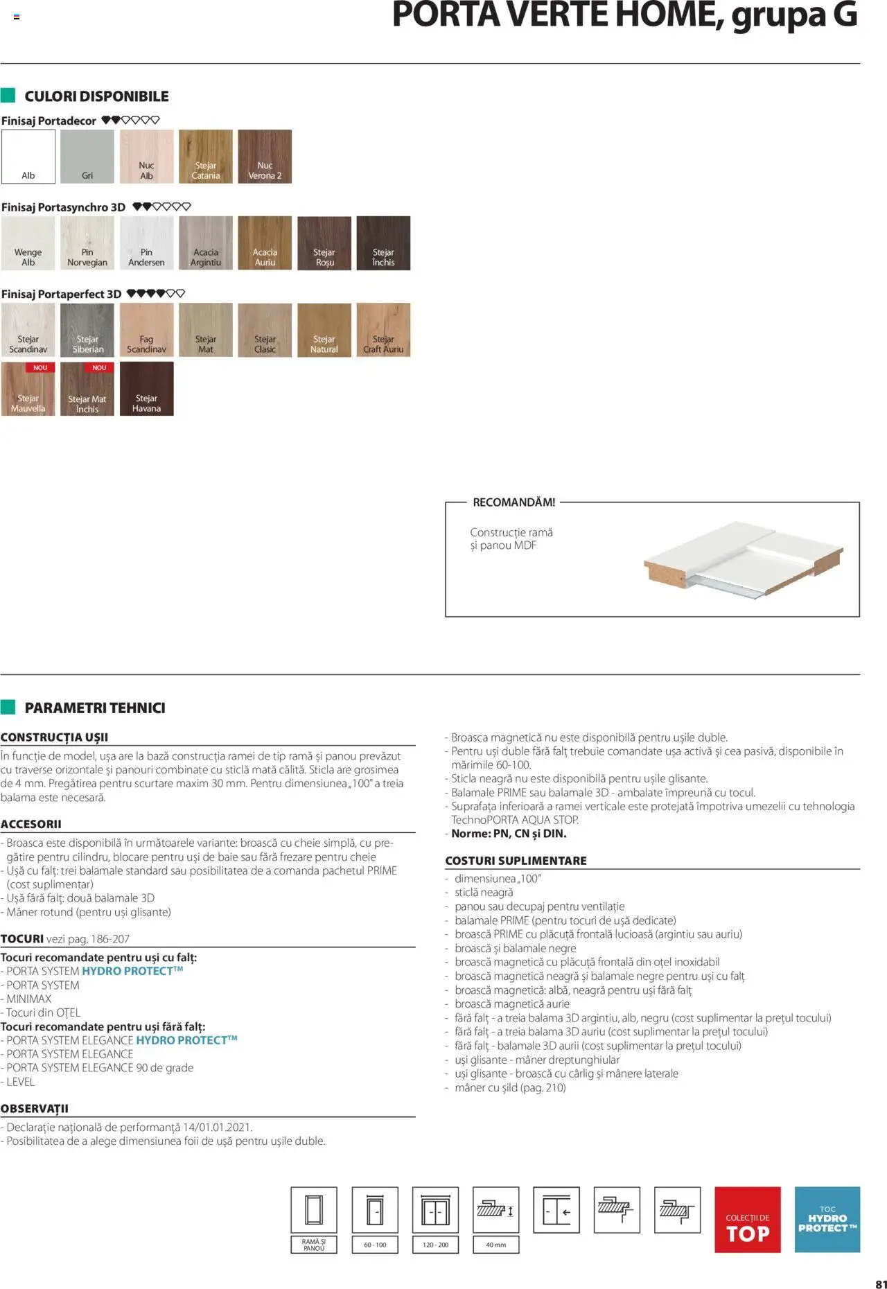 Noul catalog Proges – valabil de la 01.05.2025 | Pagină: 81 | Produse: Mâner, Traverse, Ușă