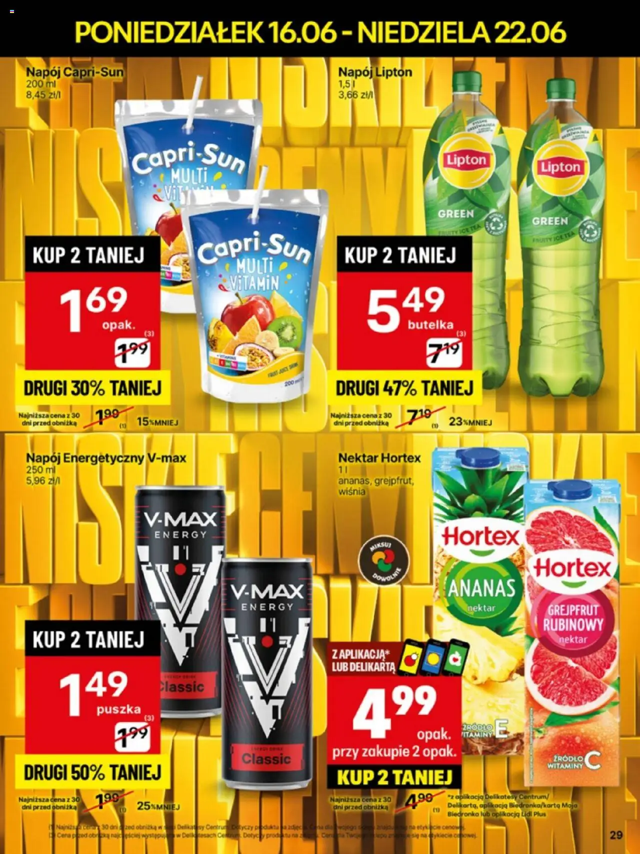 Delikatesy Centrum Gazetka - Sklepy Własne od 16.06.2025 | Strona: 29 | Produkty: Ice Tea, Delikatesy, Ananas, Grejpfrut