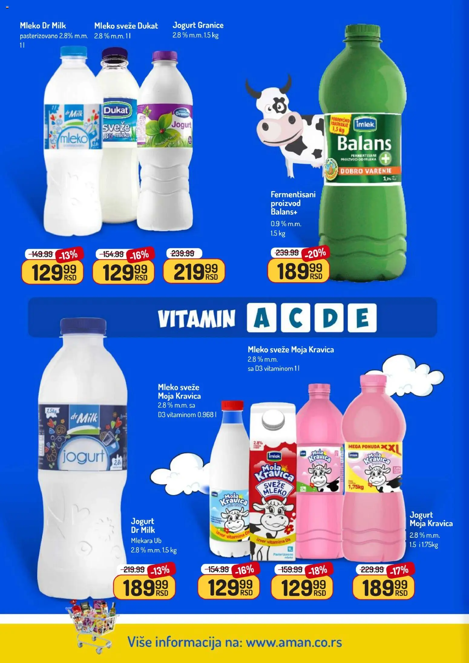 Aman katalog - važi od 02.03.2026 | Strana: 8 | Proizvode: Sveže mleko, Moja kravica, Mleko, Jogurt