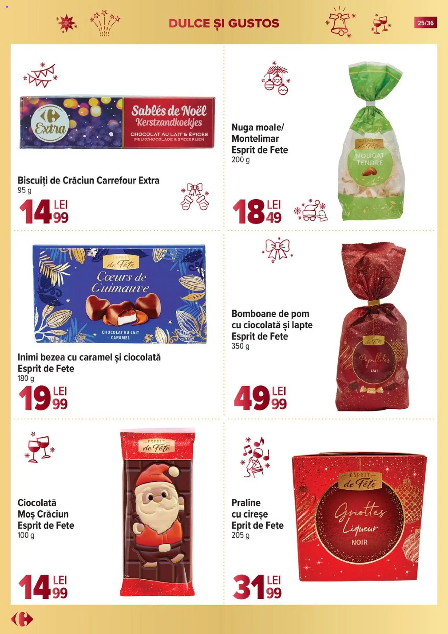 Noul catalog Carrefour – valabil de la 19.11.2025 | Pagină: 25 | Produse: Praline, Ciocolată, Biscuiți, Cireșe