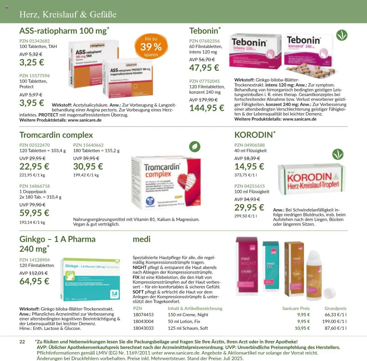 Sanicare Prospekt 	 - gültig ab dem 07.07.2025 | Seite: 24 | Produkte: Creme