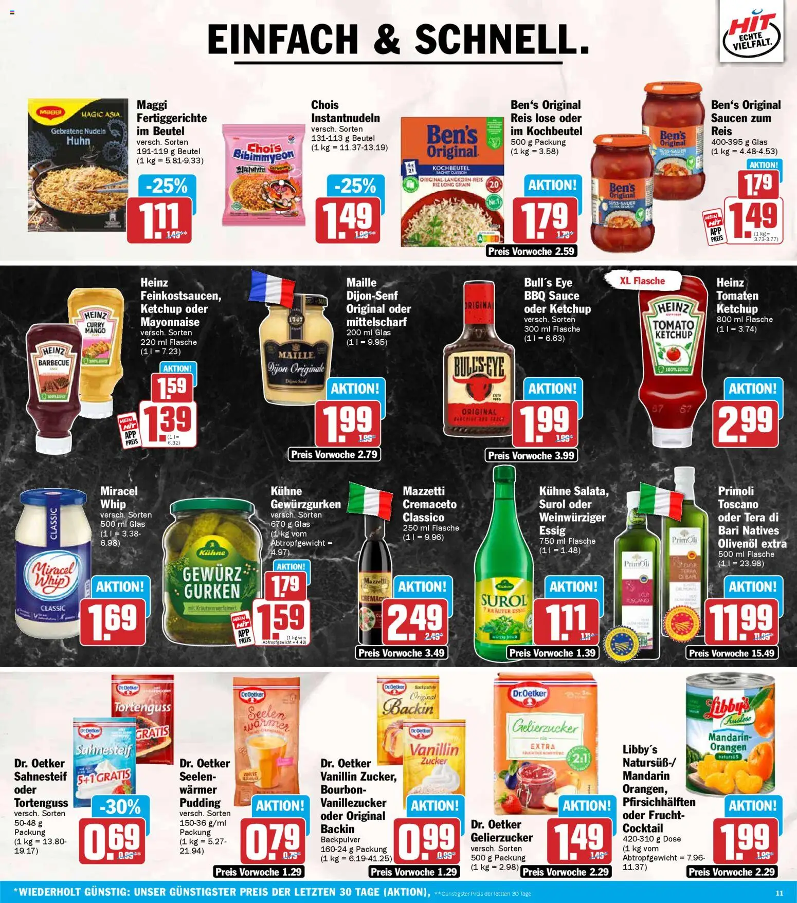 HIT Prospekt 	 – gültig ab 27.04.2026 | Seite: 11 | Produkte: Gelierzucker, Heinz ketchup, Tomaten, Ketchup